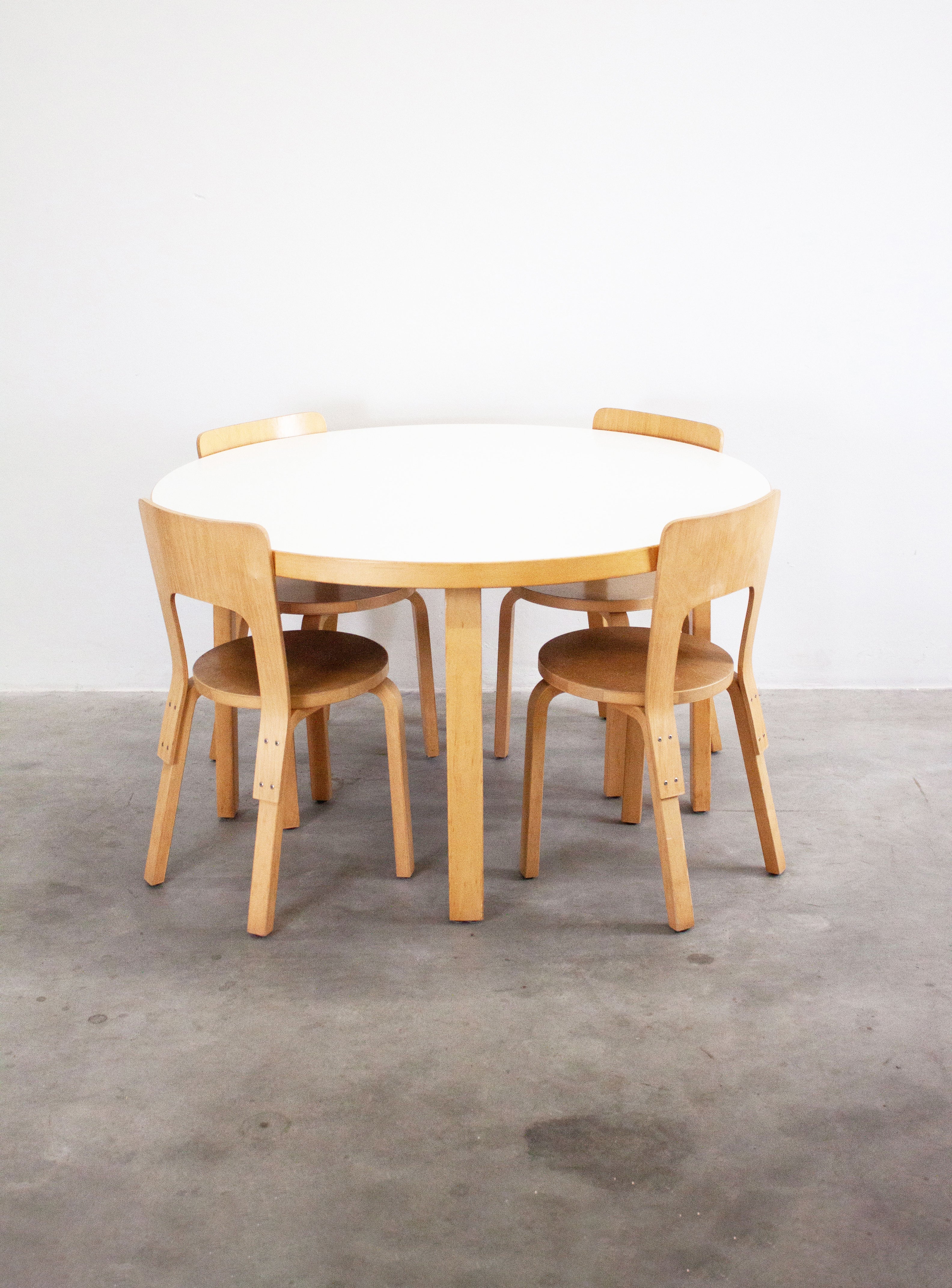 Artek Model 91 Dining Table by Alvar Aalto (White) – JUKI AMSTERDAM