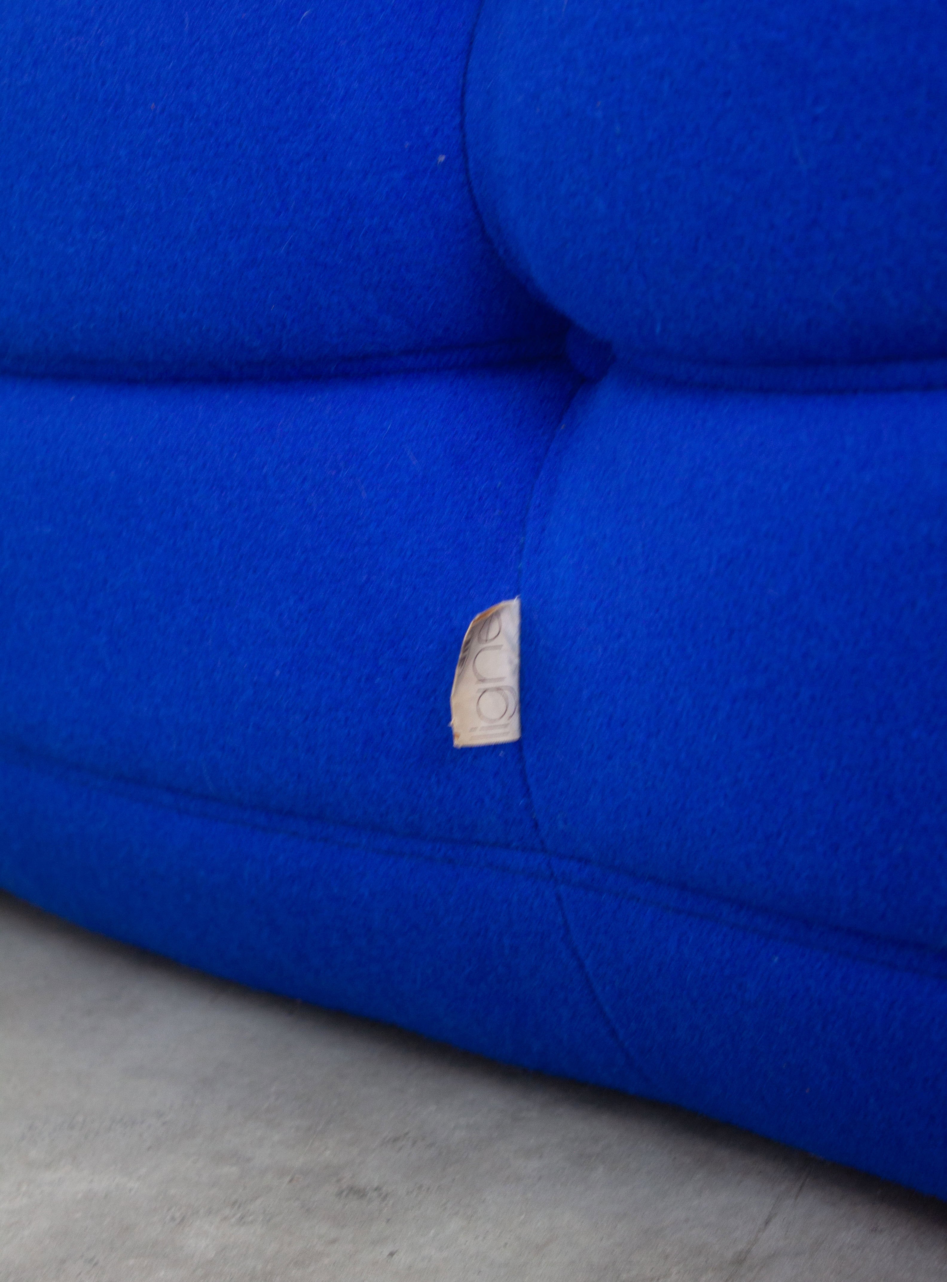 Ligne Roset Togo 2 Seater Sofa by Michel Ducaroy (Cobalt Blue