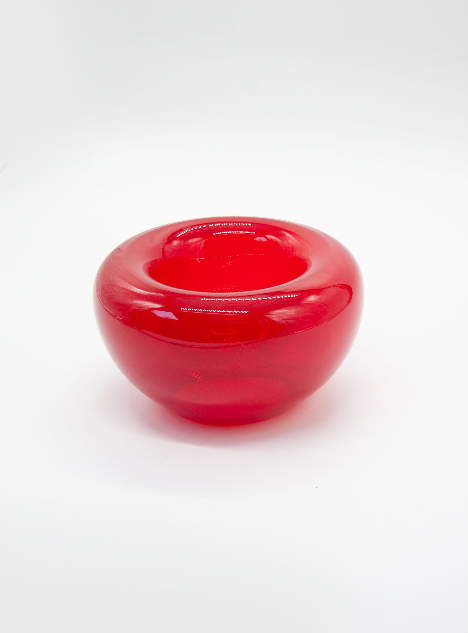 Double Glass Fruit Bowl (Cherry Red)