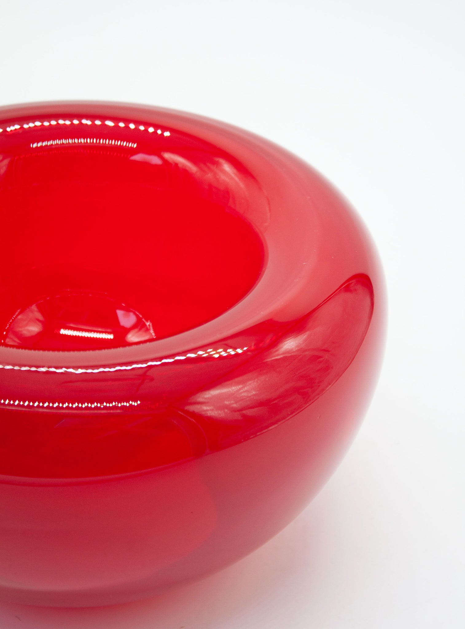 Double Glass Fruit Bowl (Cherry Red)