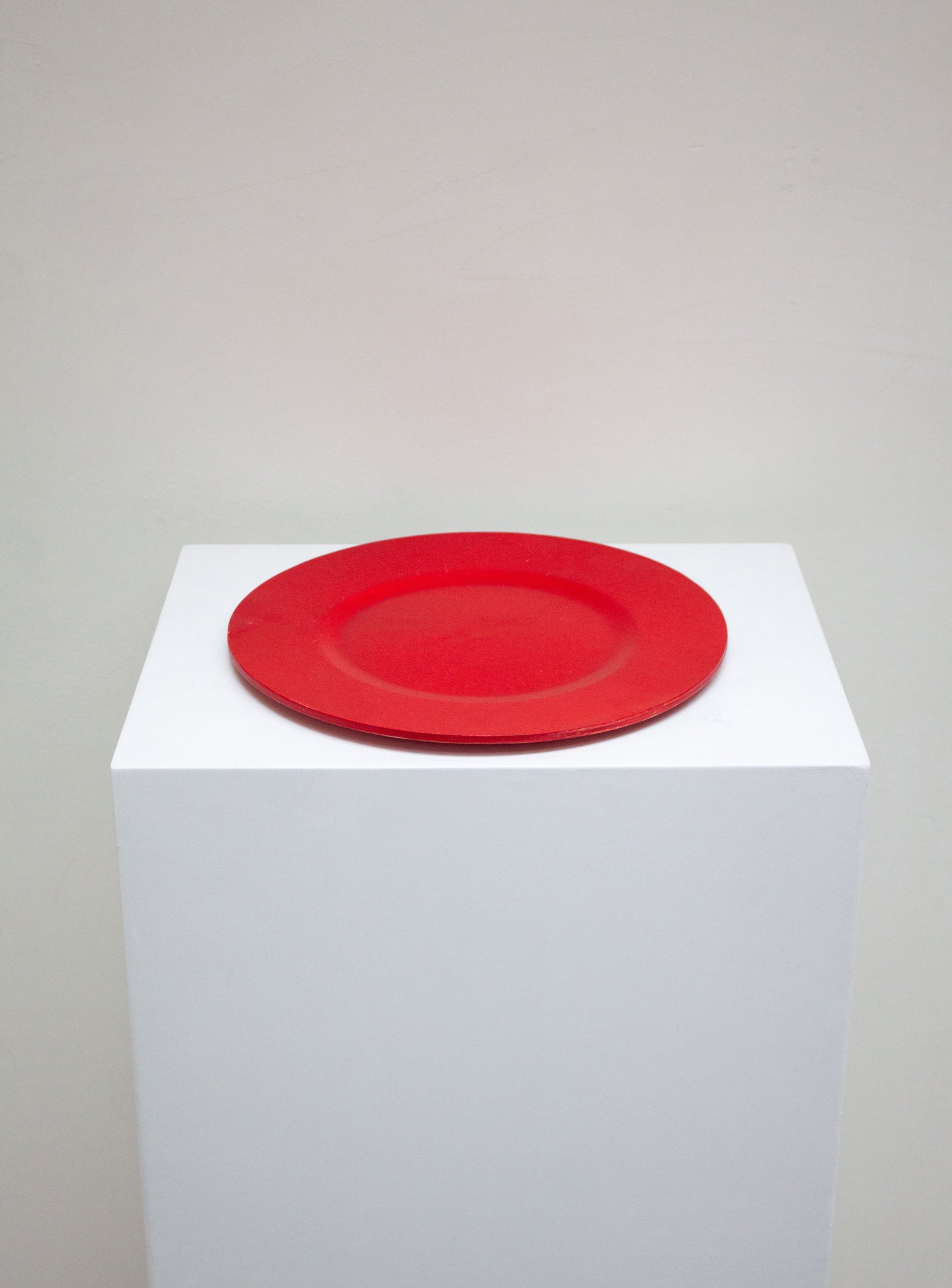 AB Åry Nybro Sweden Wooden Plate by Astrid Sampe (Red)