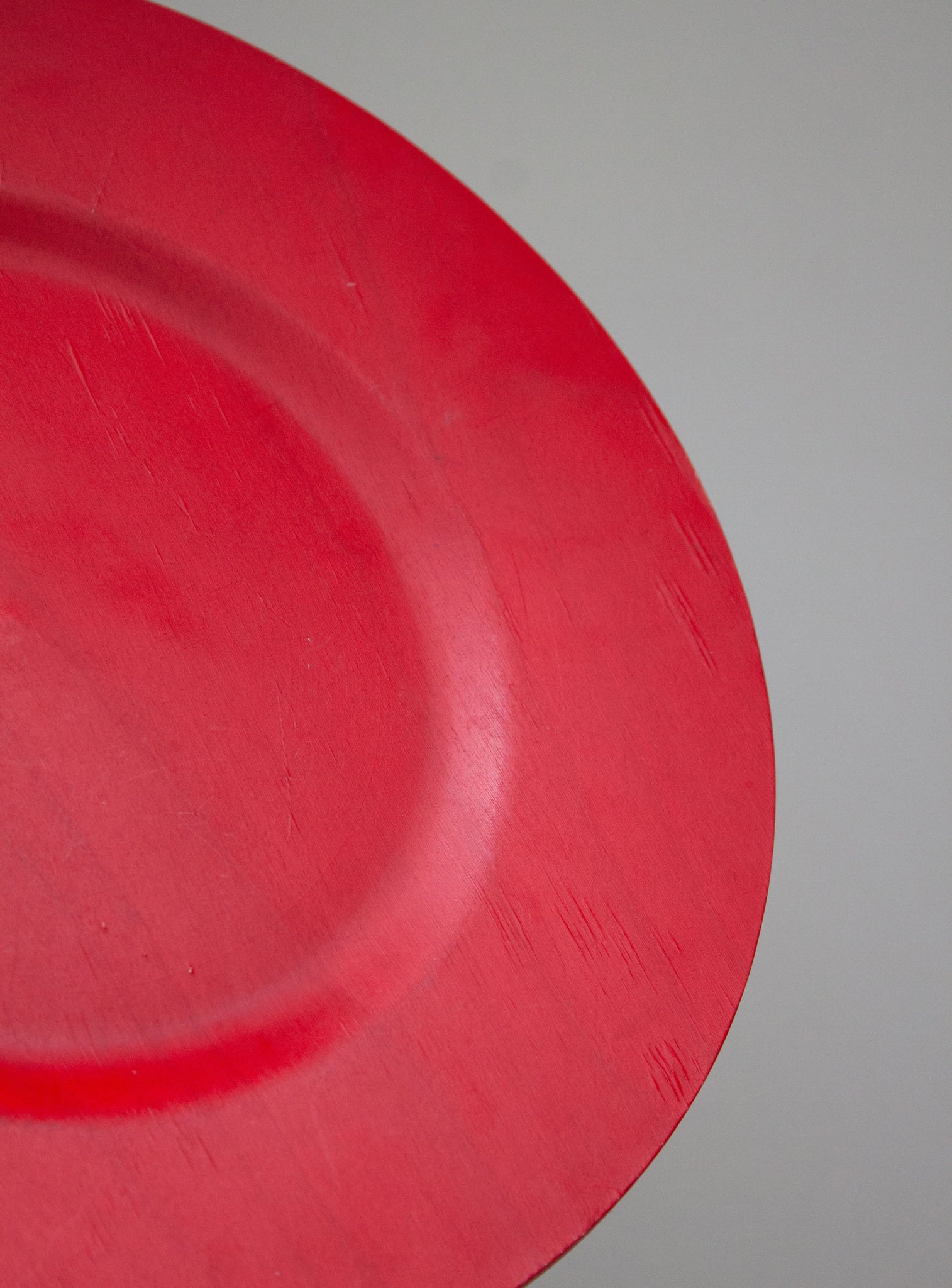 AB Åry Nybro Sweden Wooden Plate by Astrid Sampe (Red)