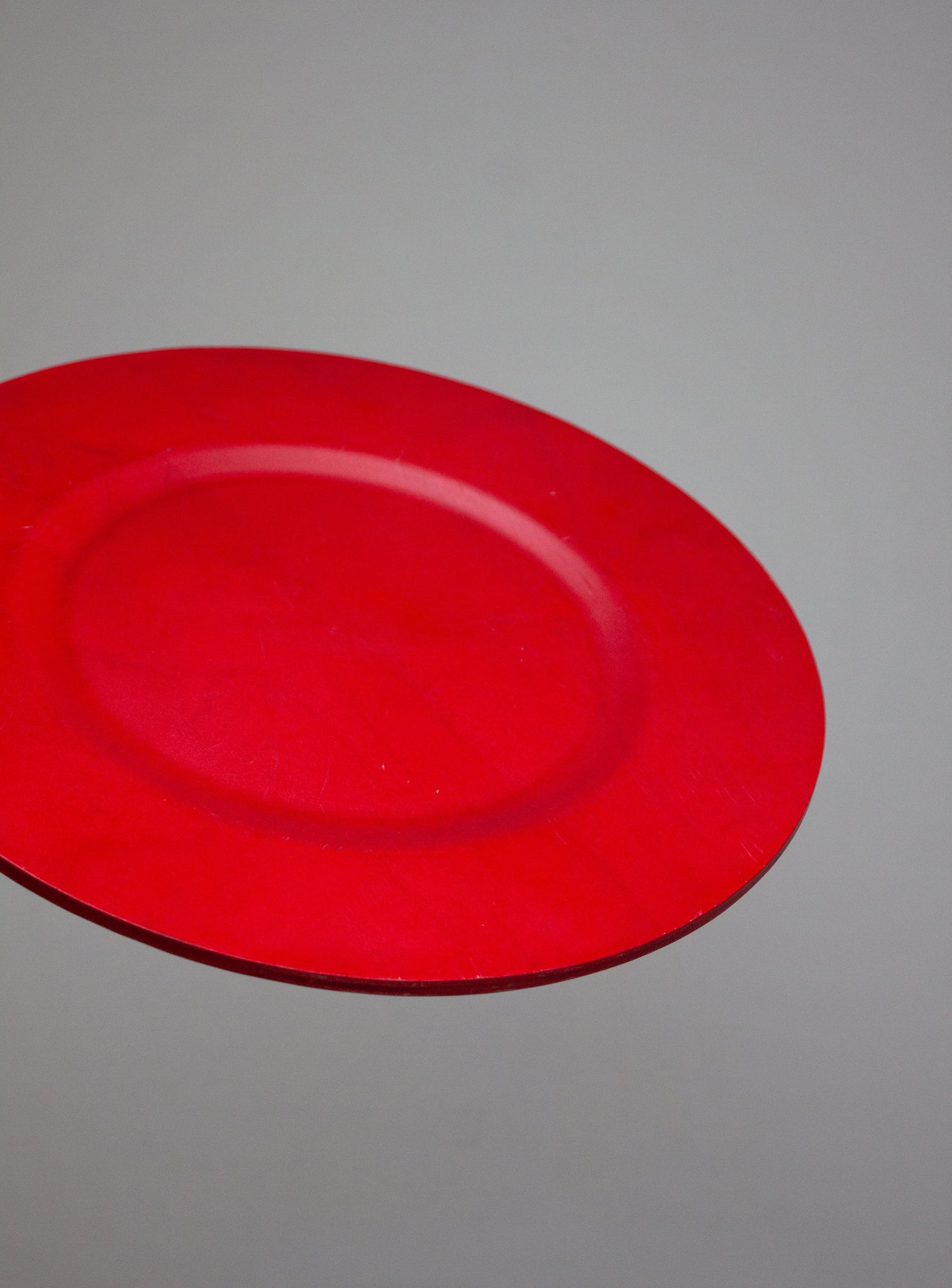 AB Åry Nybro Sweden Wooden Plate by Astrid Sampe (Red)