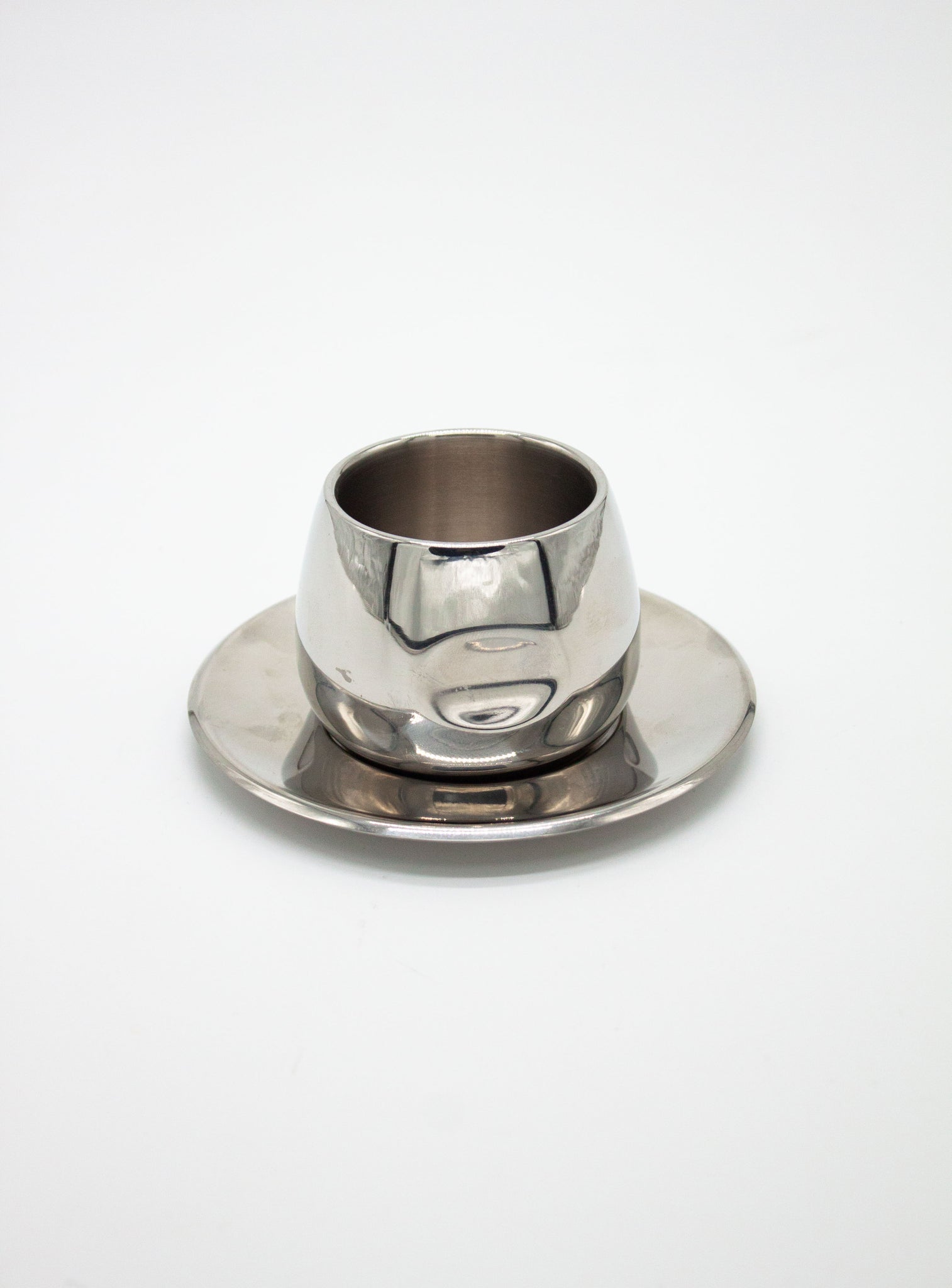 AMC Italy Stainless Steel Coffee Cups & Saucers