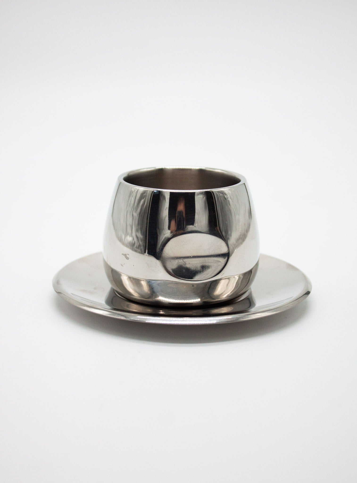 AMC Italy Stainless Steel Coffee Cups & Saucers