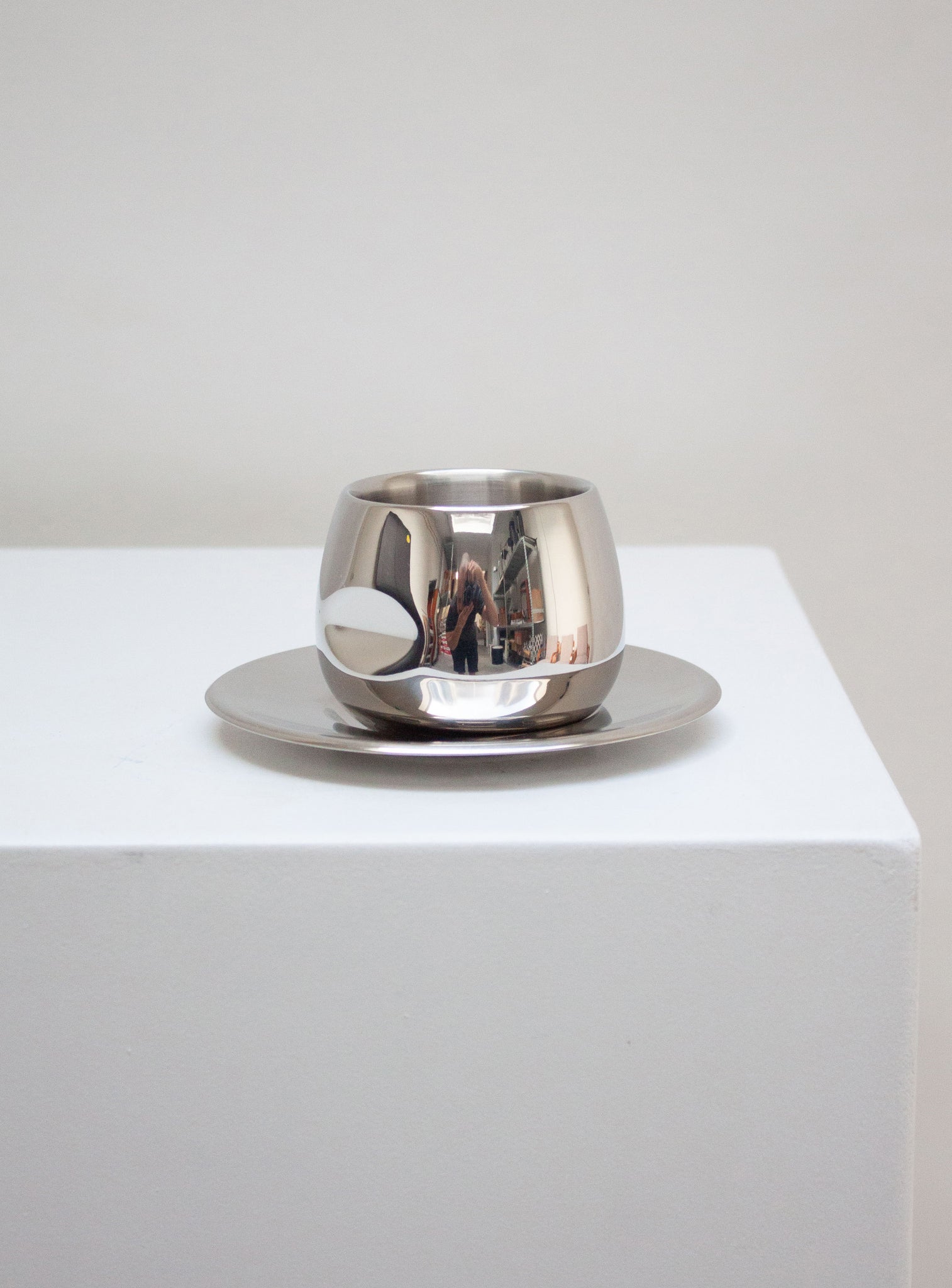 AMC Italy Stainless Steel Coffee Cups & Saucers