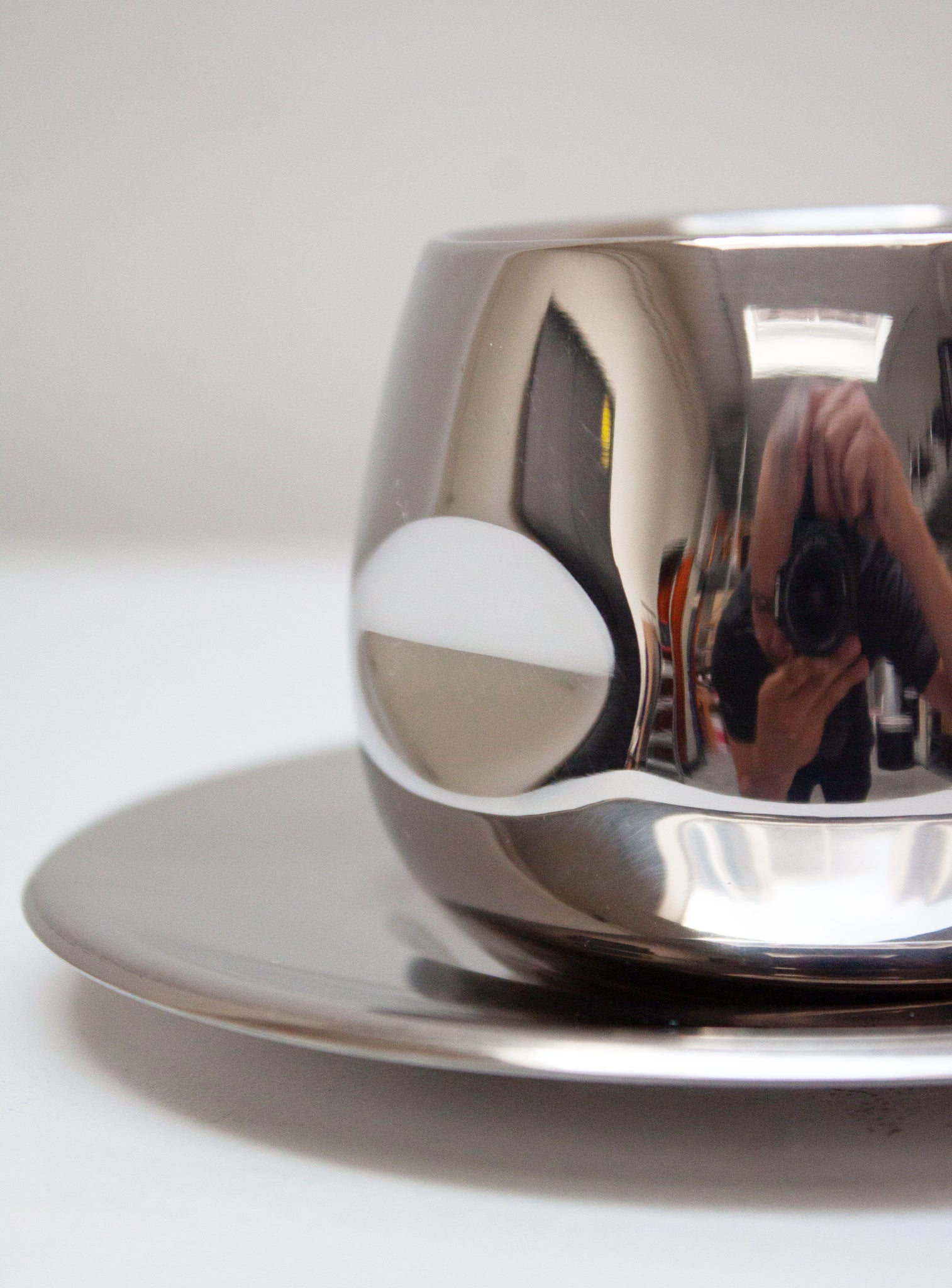 AMC Italy Stainless Steel Coffee Cups & Saucers