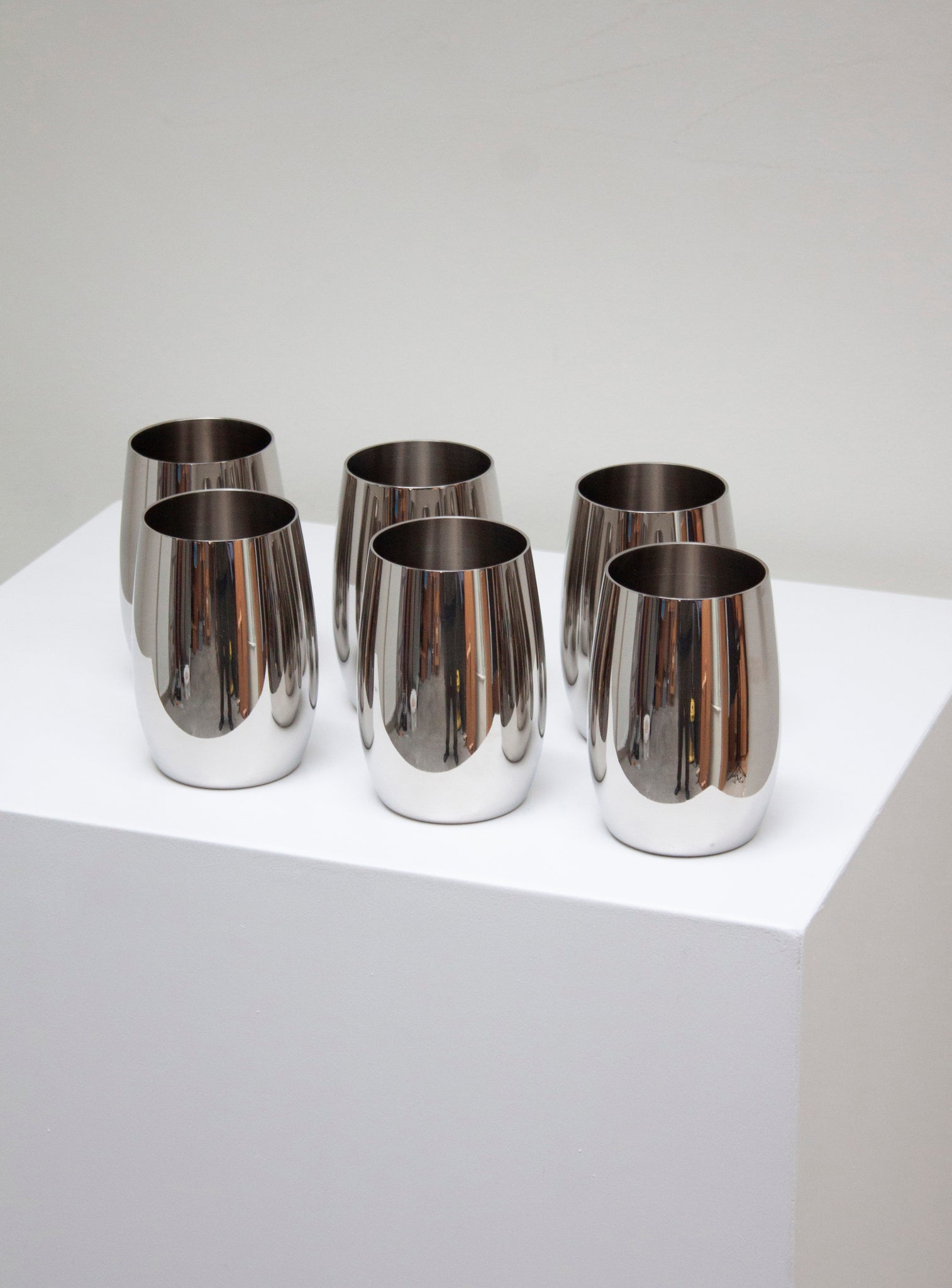 AMC Italy Stainless Steel Water Glasses art. 2071 (Set of 6)
