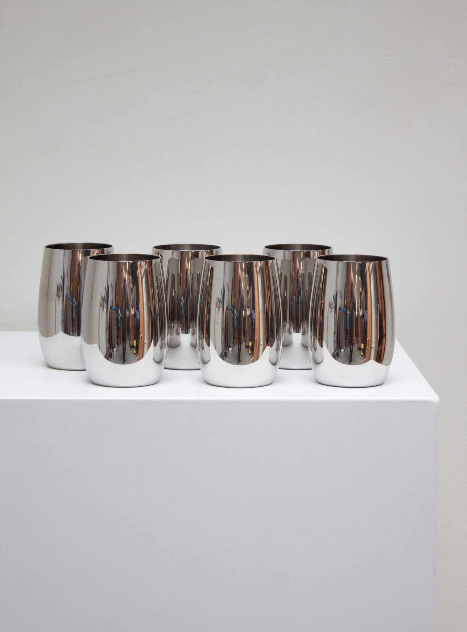 AMC Italy Stainless Steel Water Glasses art. 2071 (Set of 6)