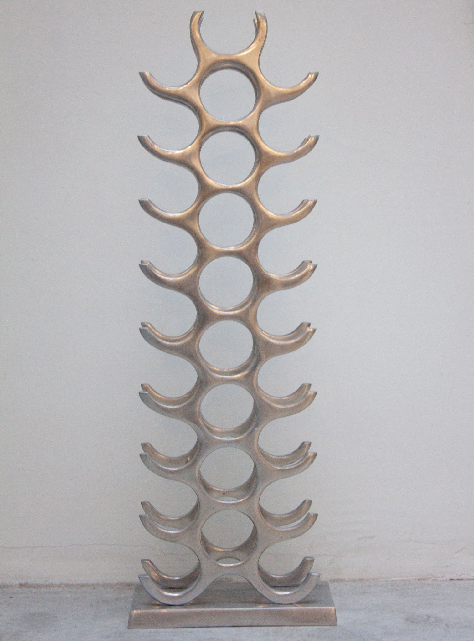 Aluminium Wine Holder by Michael Noll (27 bottles)