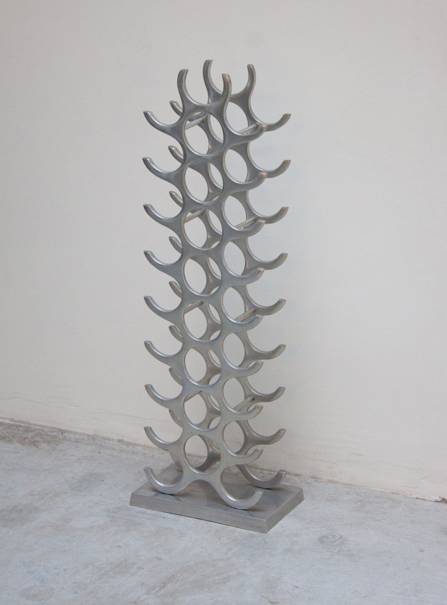Aluminium Wine Holder by Michael Noll (27 bottles)