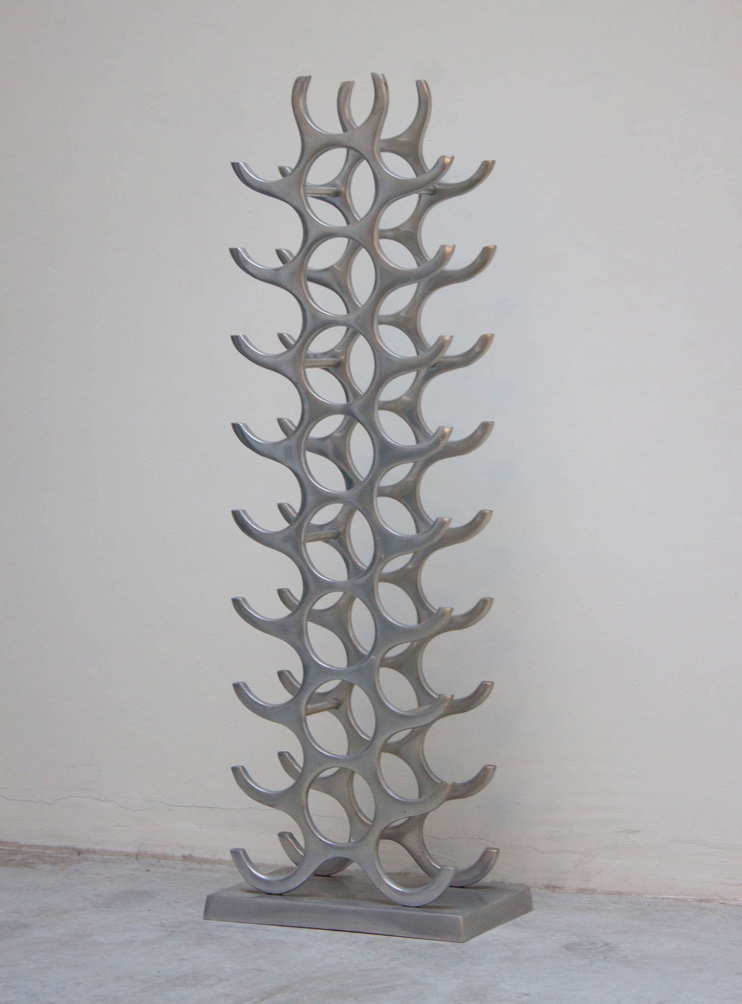 Aluminium Wine Holder by Michael Noll (27 bottles)