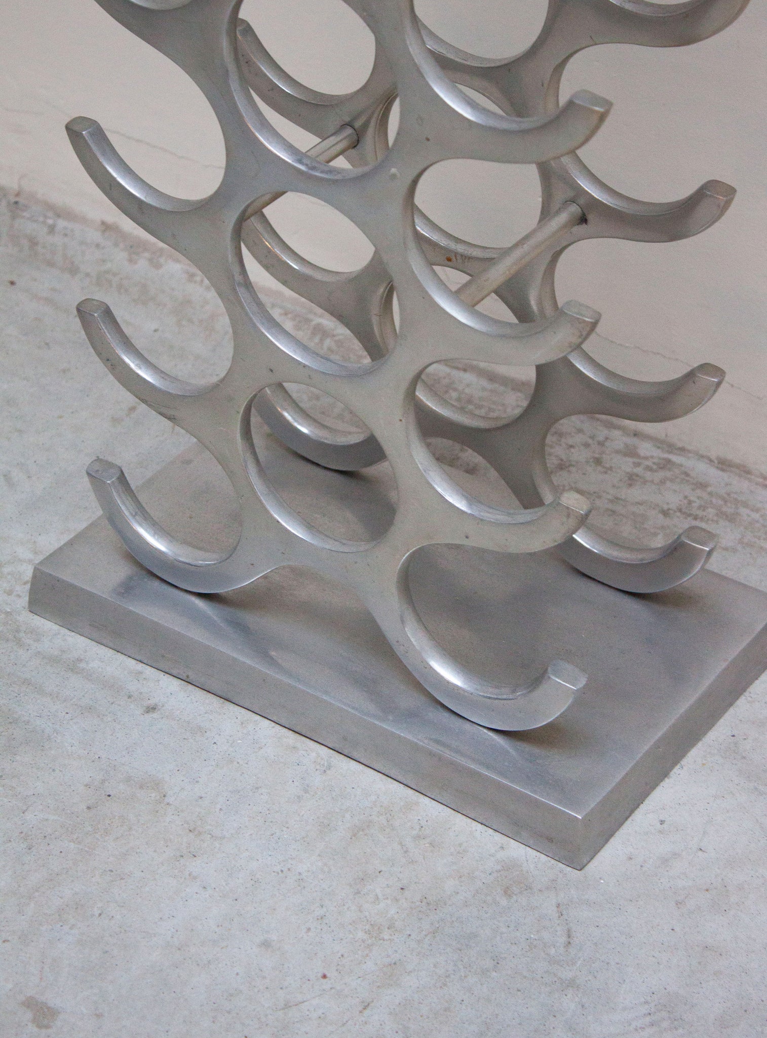 Aluminium Wine Holder by Michael Noll (27 bottles)