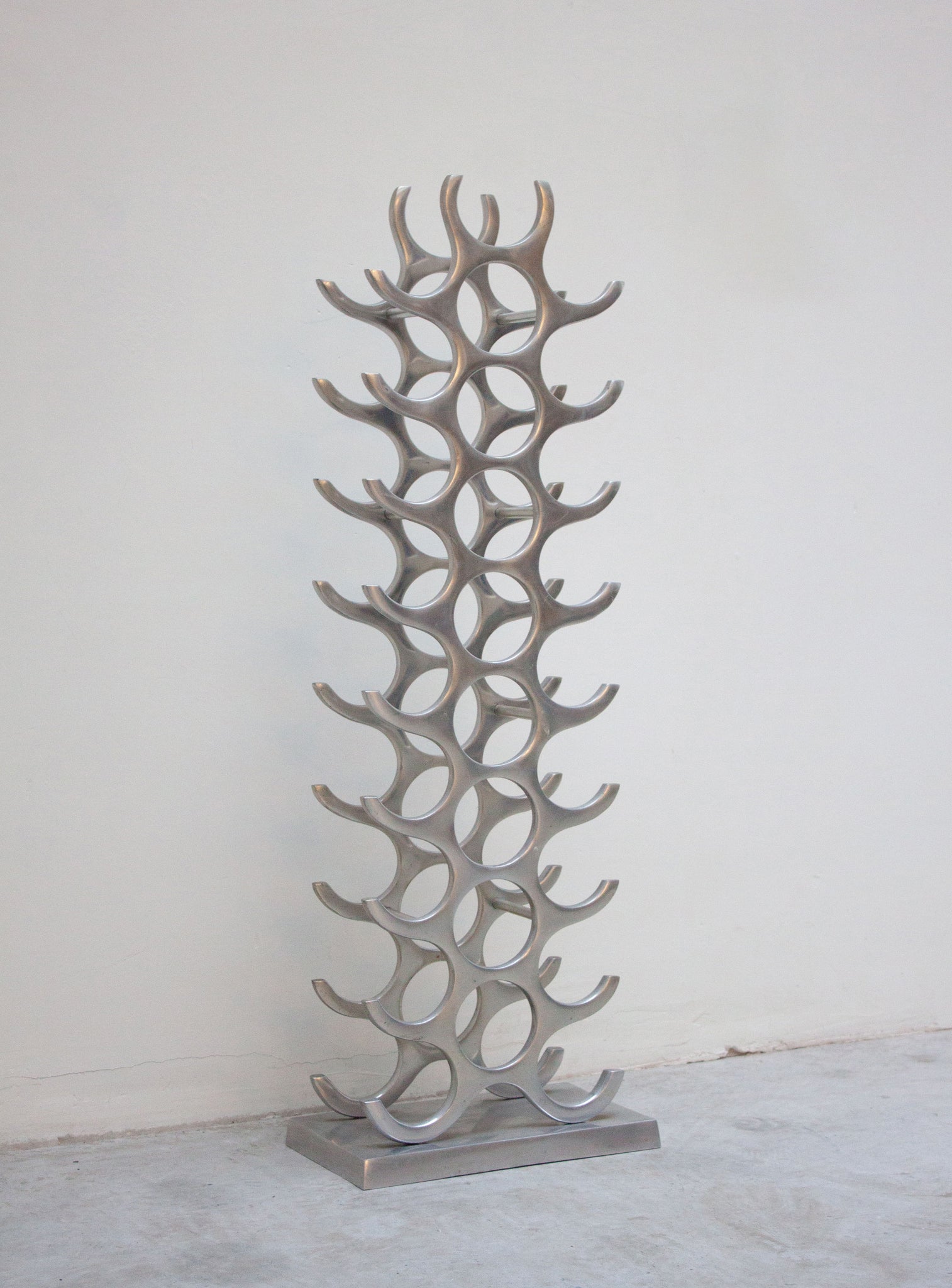 Aluminium Wine Holder by Michael Noll (27 bottles)