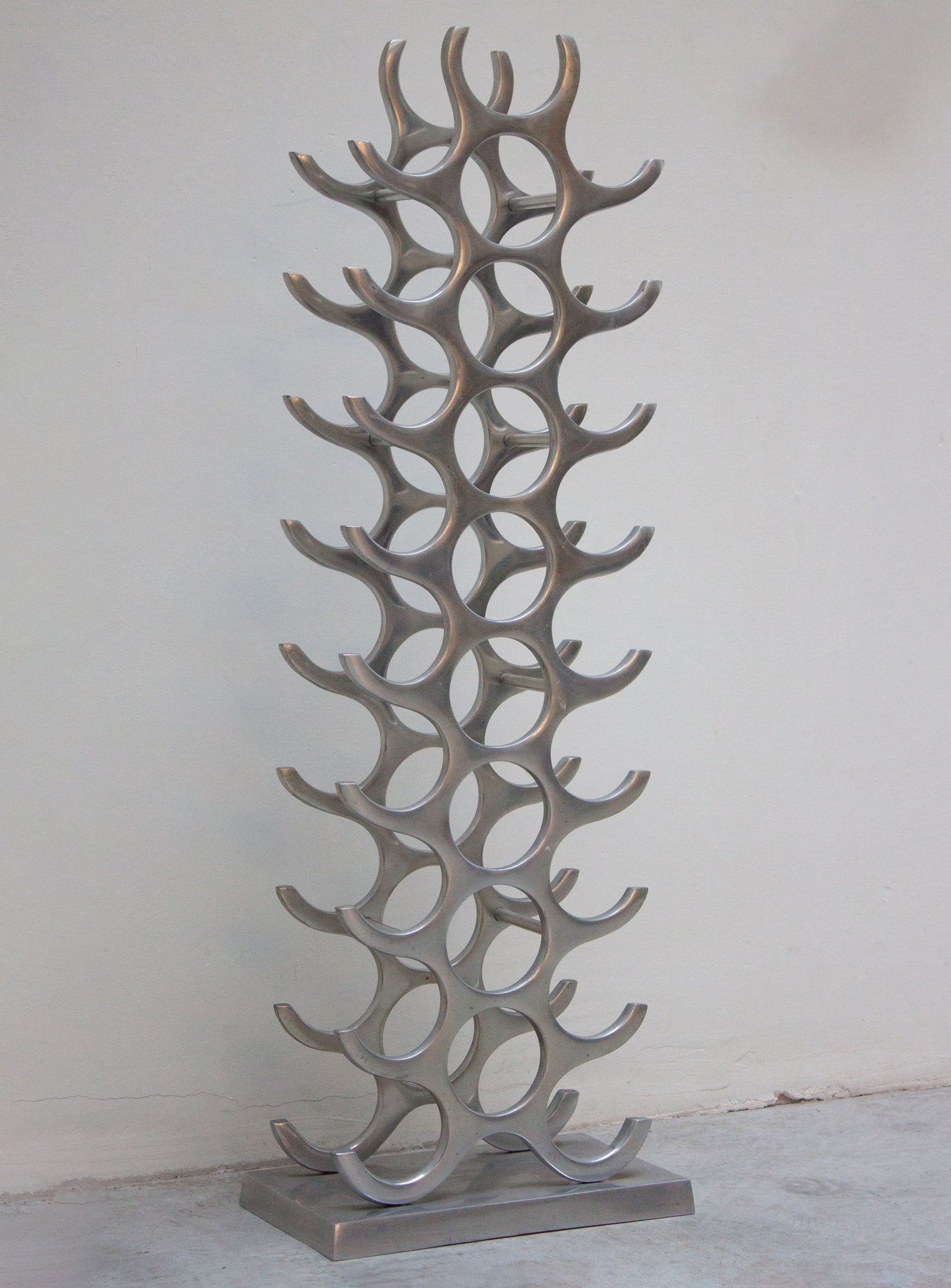 Aluminium Wine Holder by Michael Noll (27 bottles)
