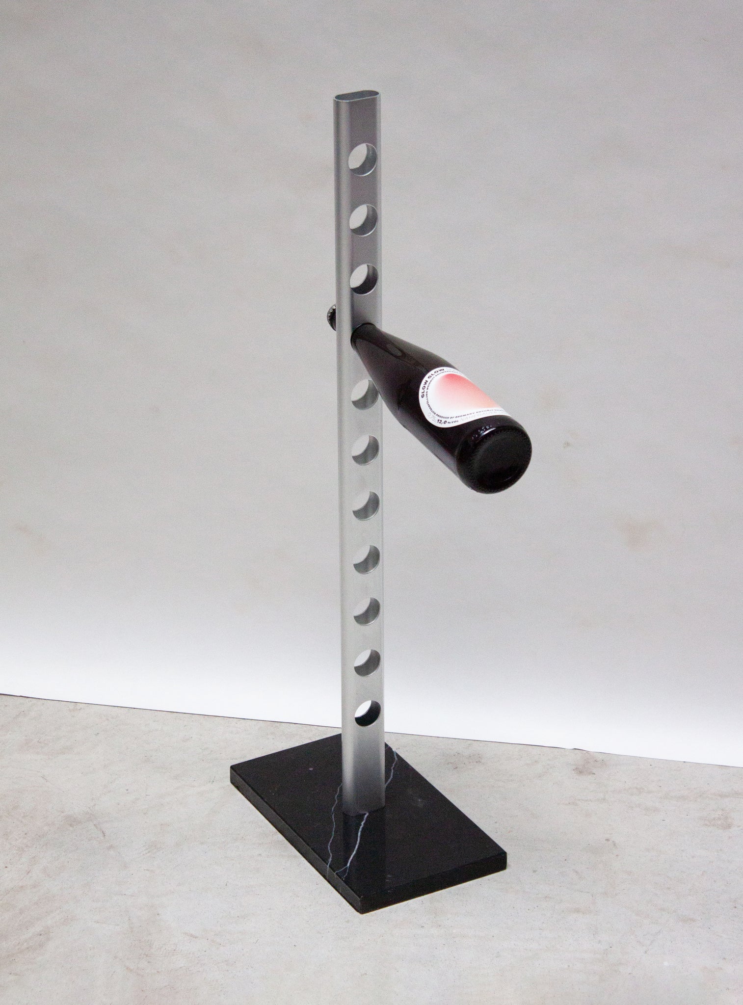 Aluminium Wine Holder on Marble Base
