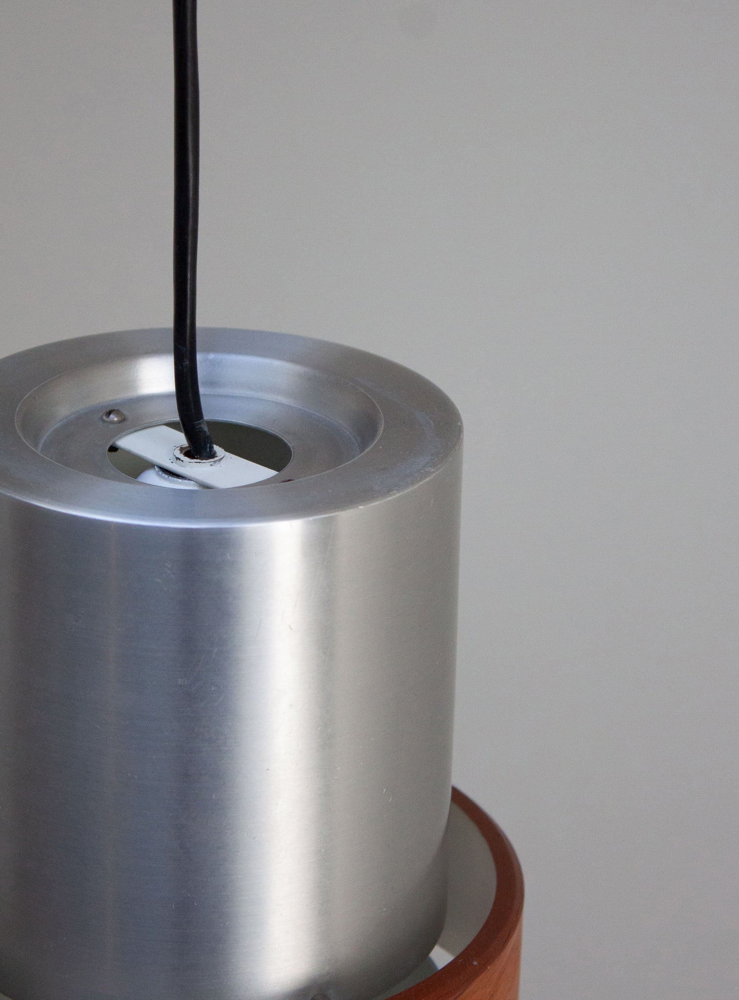 Aluminium and Teak Pendant Lamps