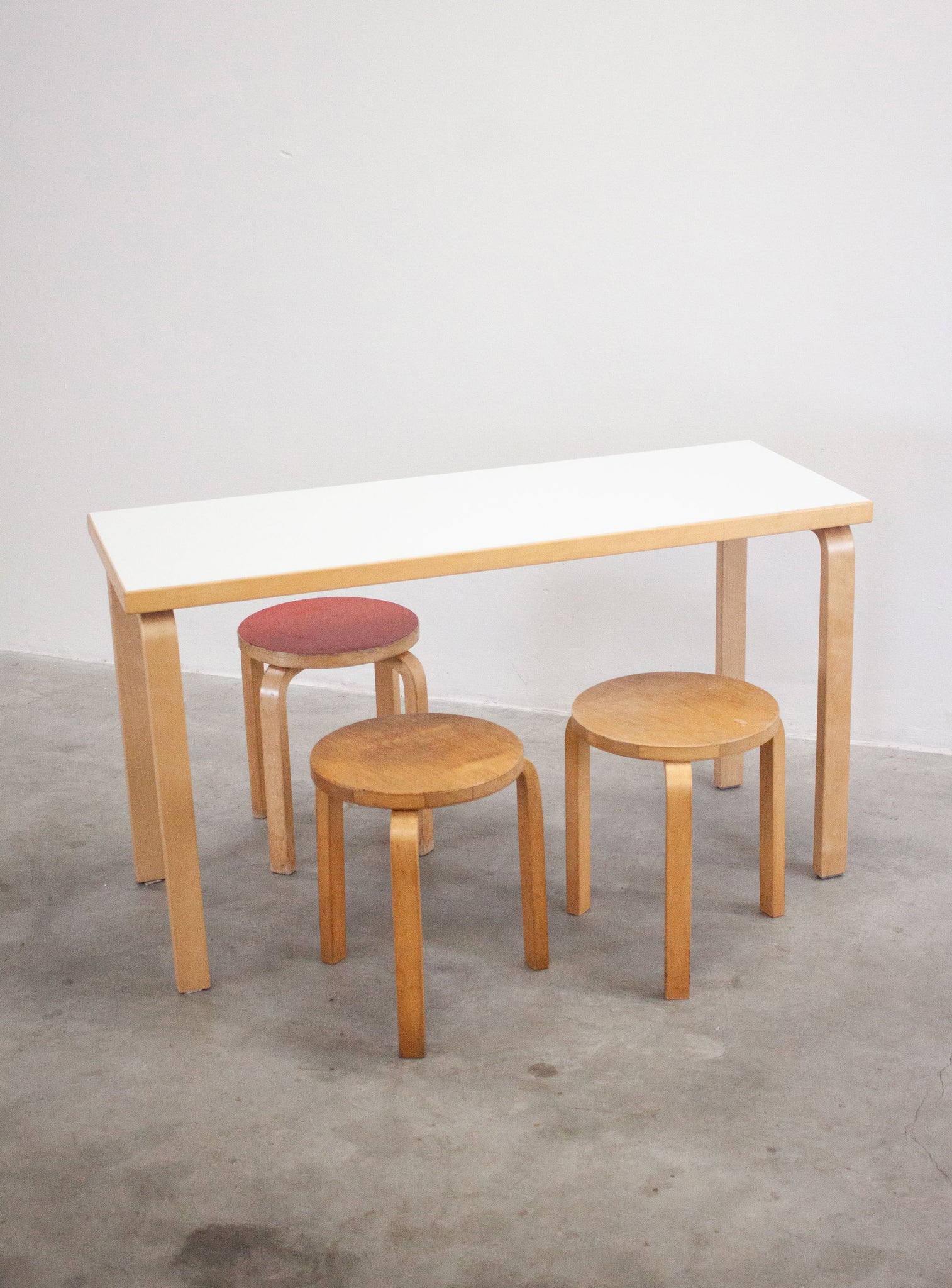 Artek Dining Table or Desk by Alvar Aalto (White)