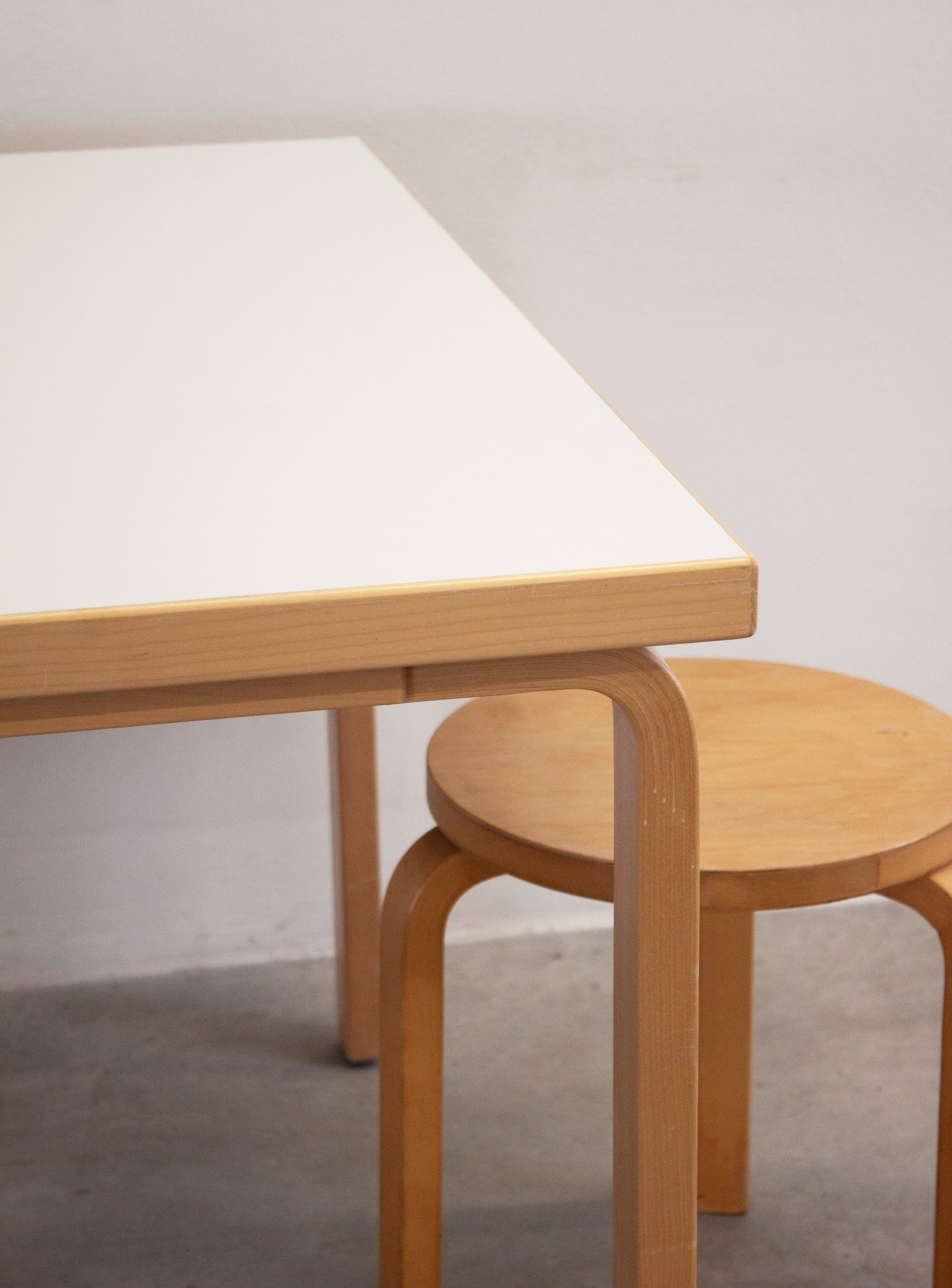 Artek Dining Table or Desk by Alvar Aalto (White) – JUKI AMSTERDAM