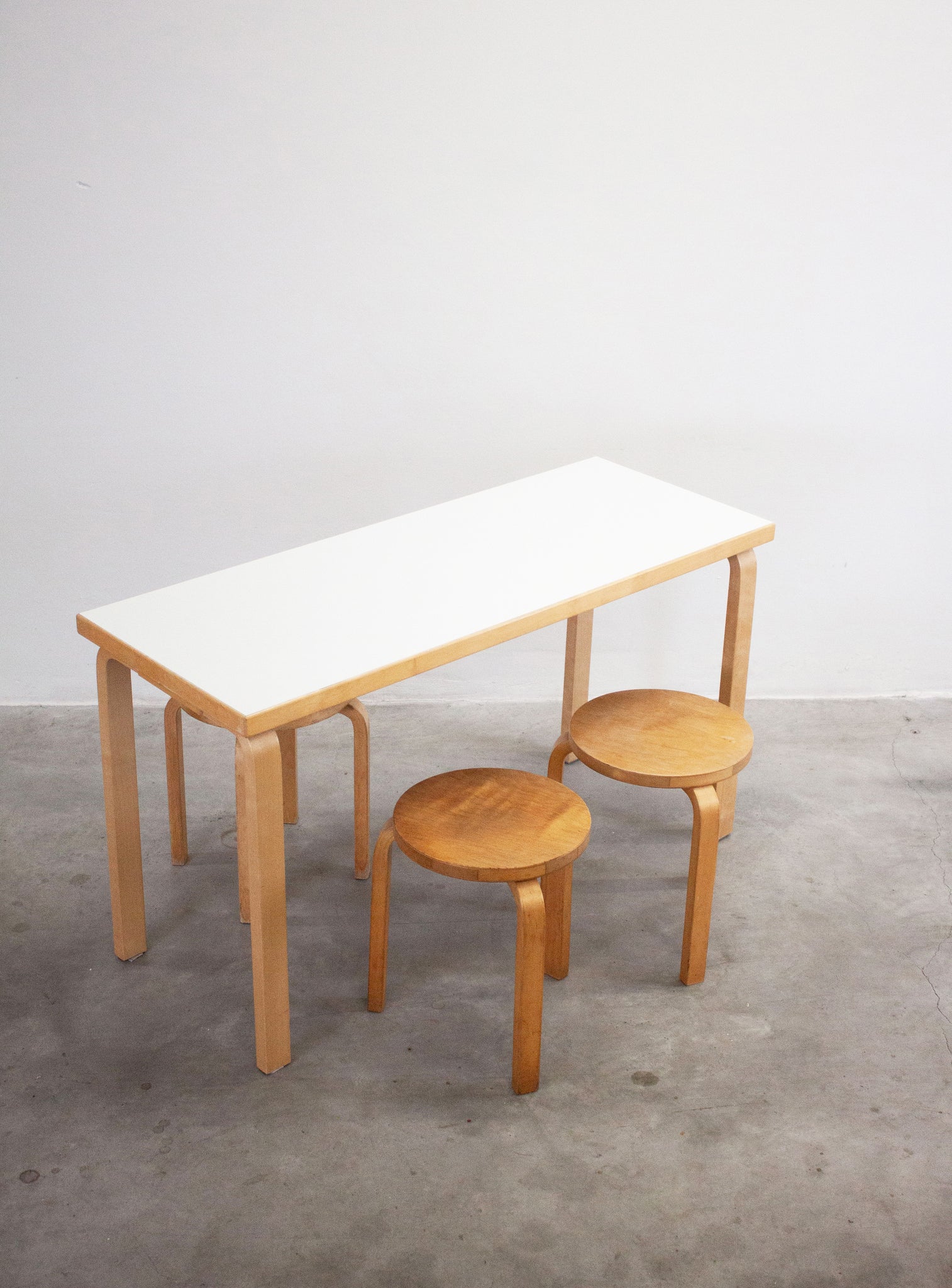 Artek Dining Table or Desk by Alvar Aalto (White)