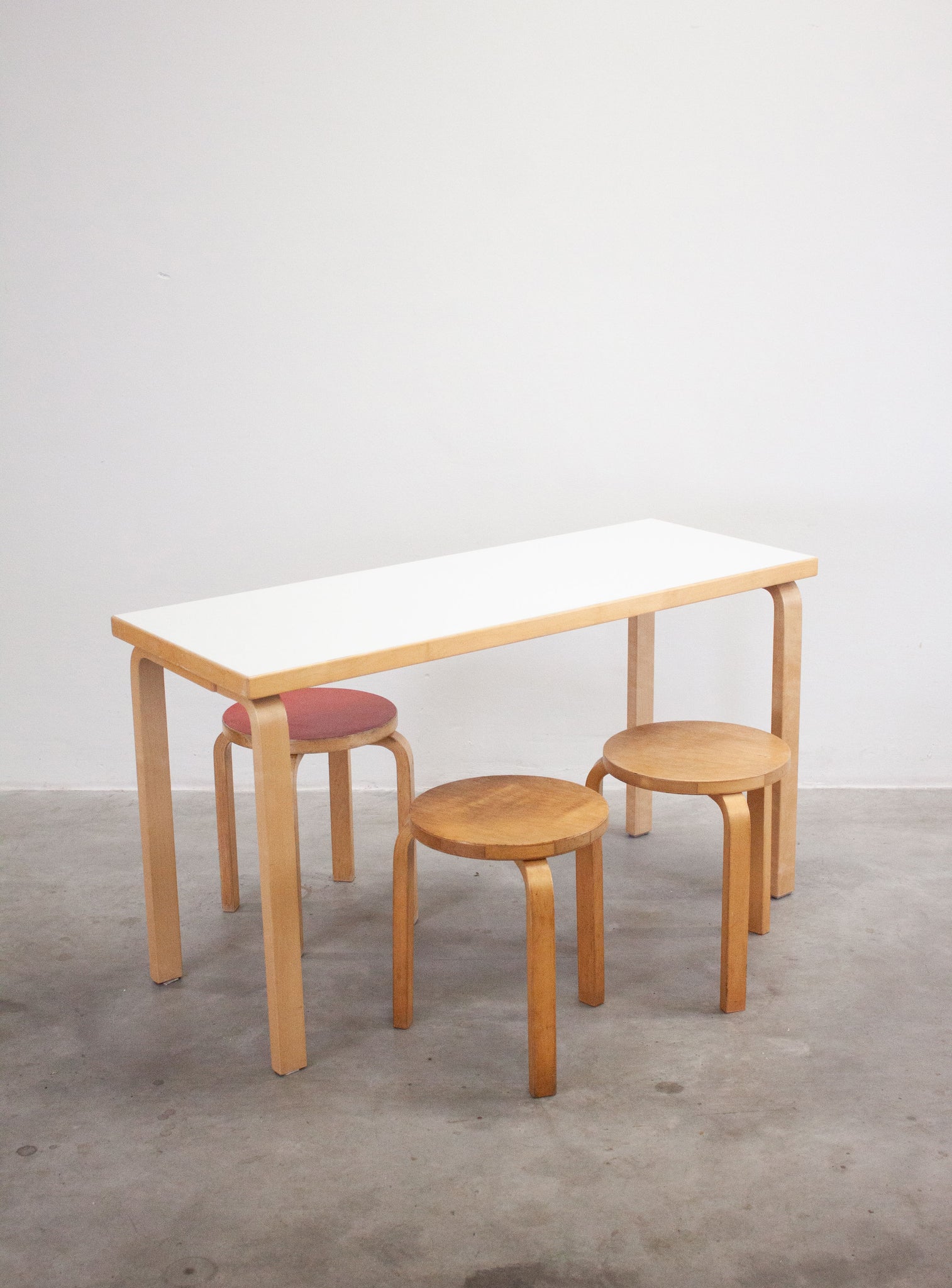 Artek Dining Table or Desk by Alvar Aalto (White)