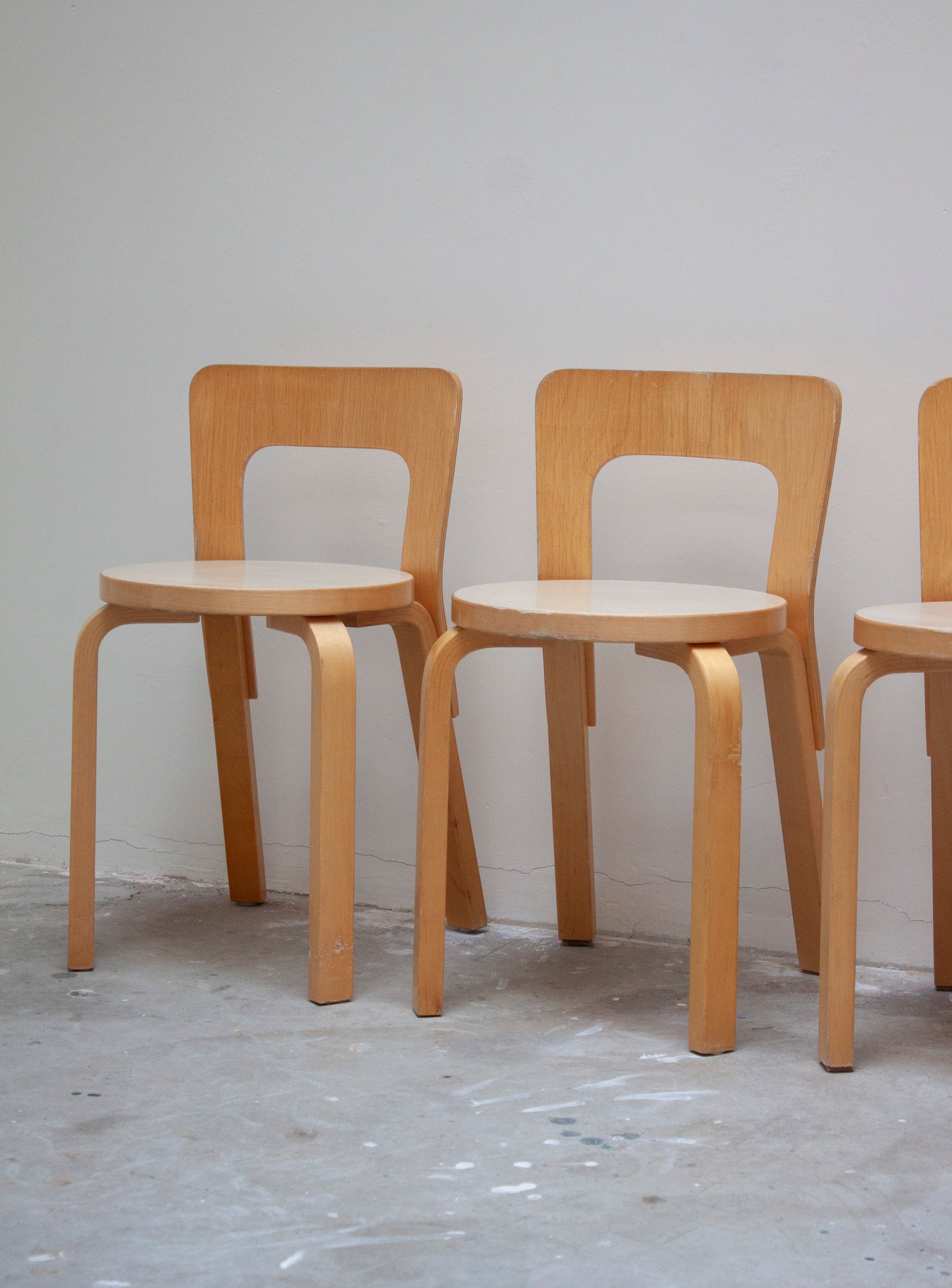 Artek Model 65 Chair by Alvar Aalto (Beige)