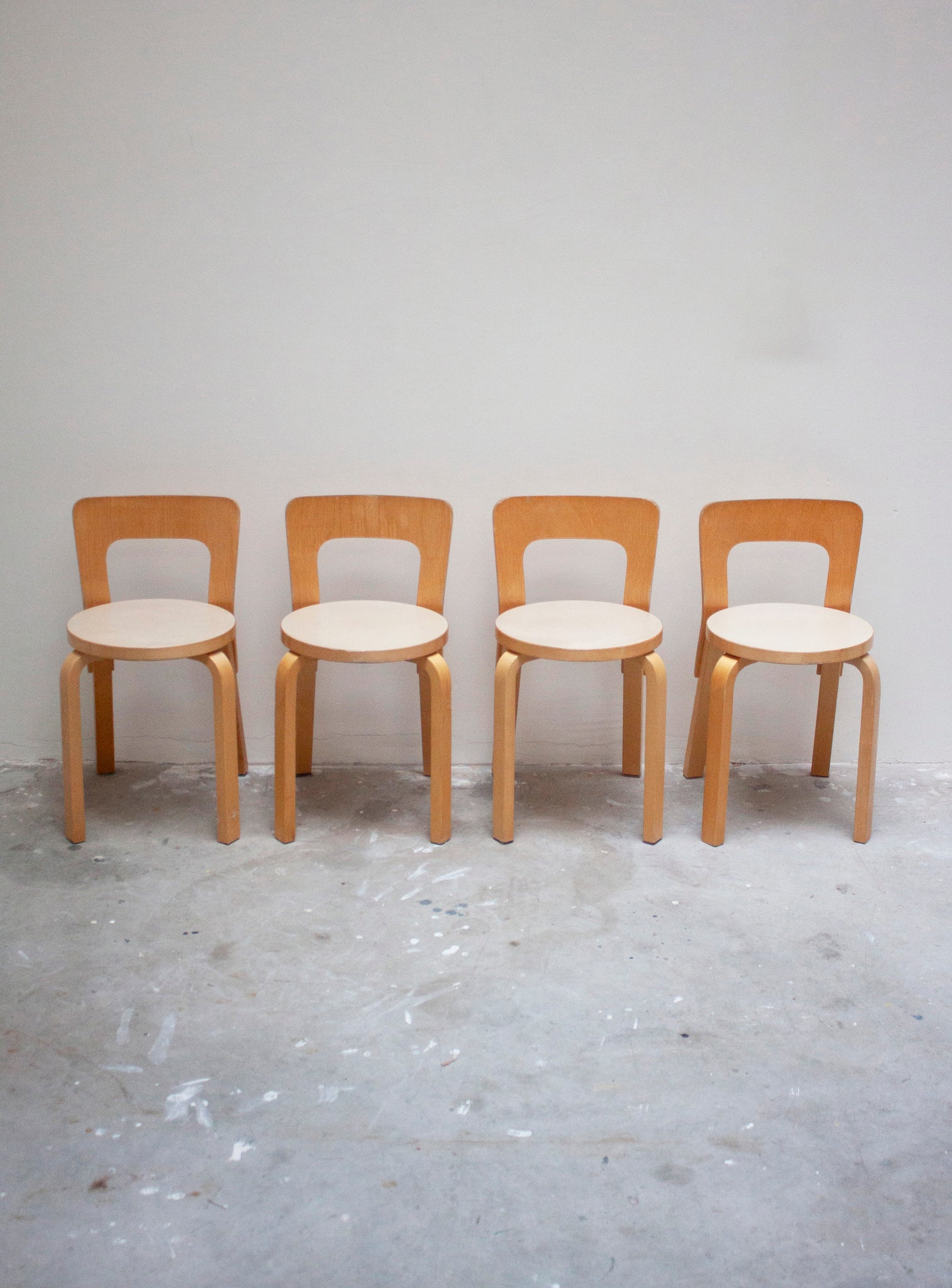 Artek Model 65 Chair by Alvar Aalto (Beige)