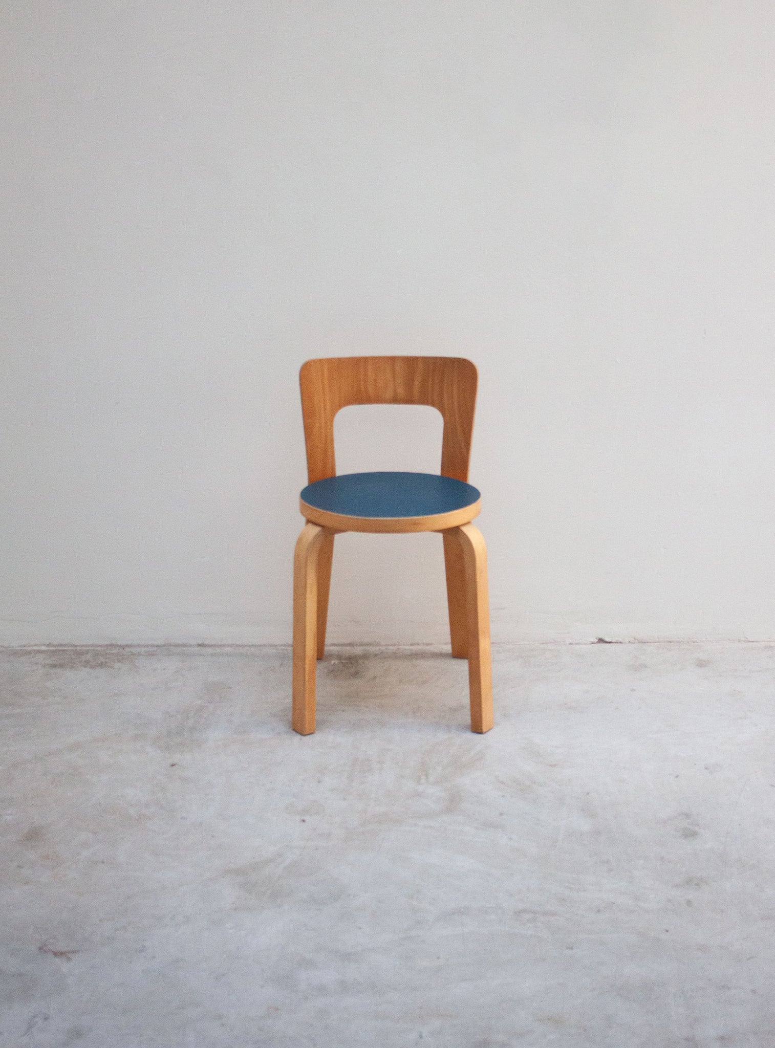 Artek Model 65 Chair by Alvar Aalto (Blue)