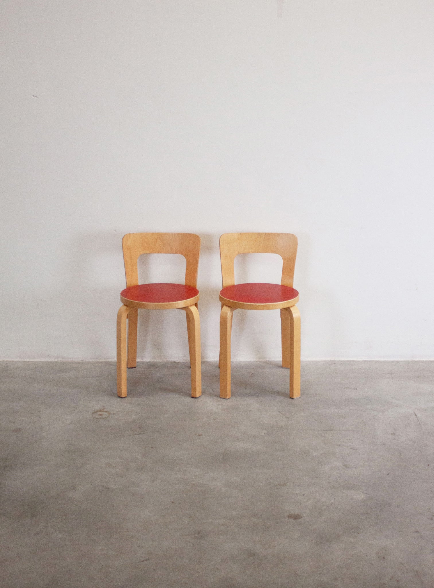 Artek Model 65 Chair by Alvar Aalto (Red)