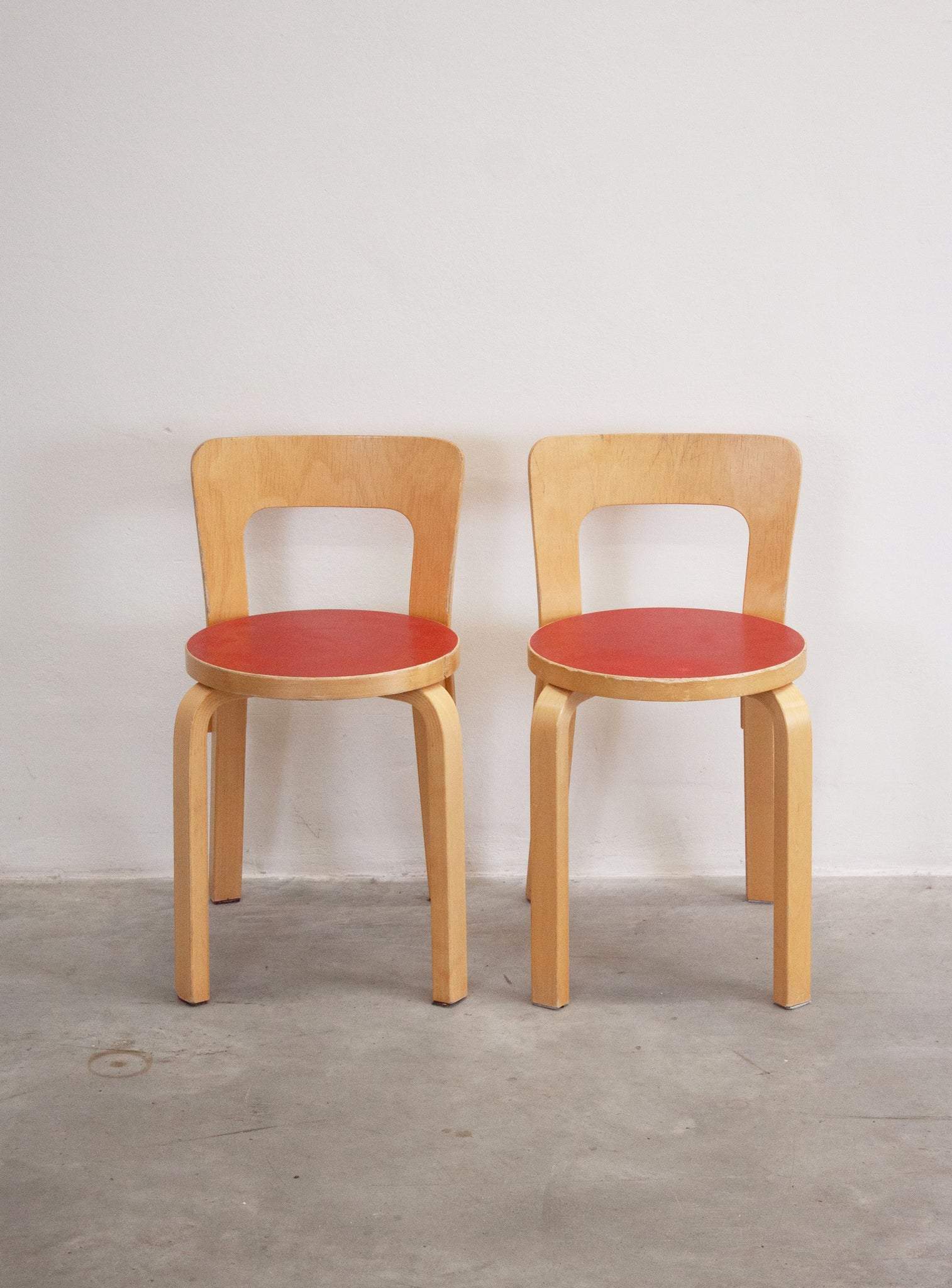 Artek Model 65 Chair by Alvar Aalto (Red)