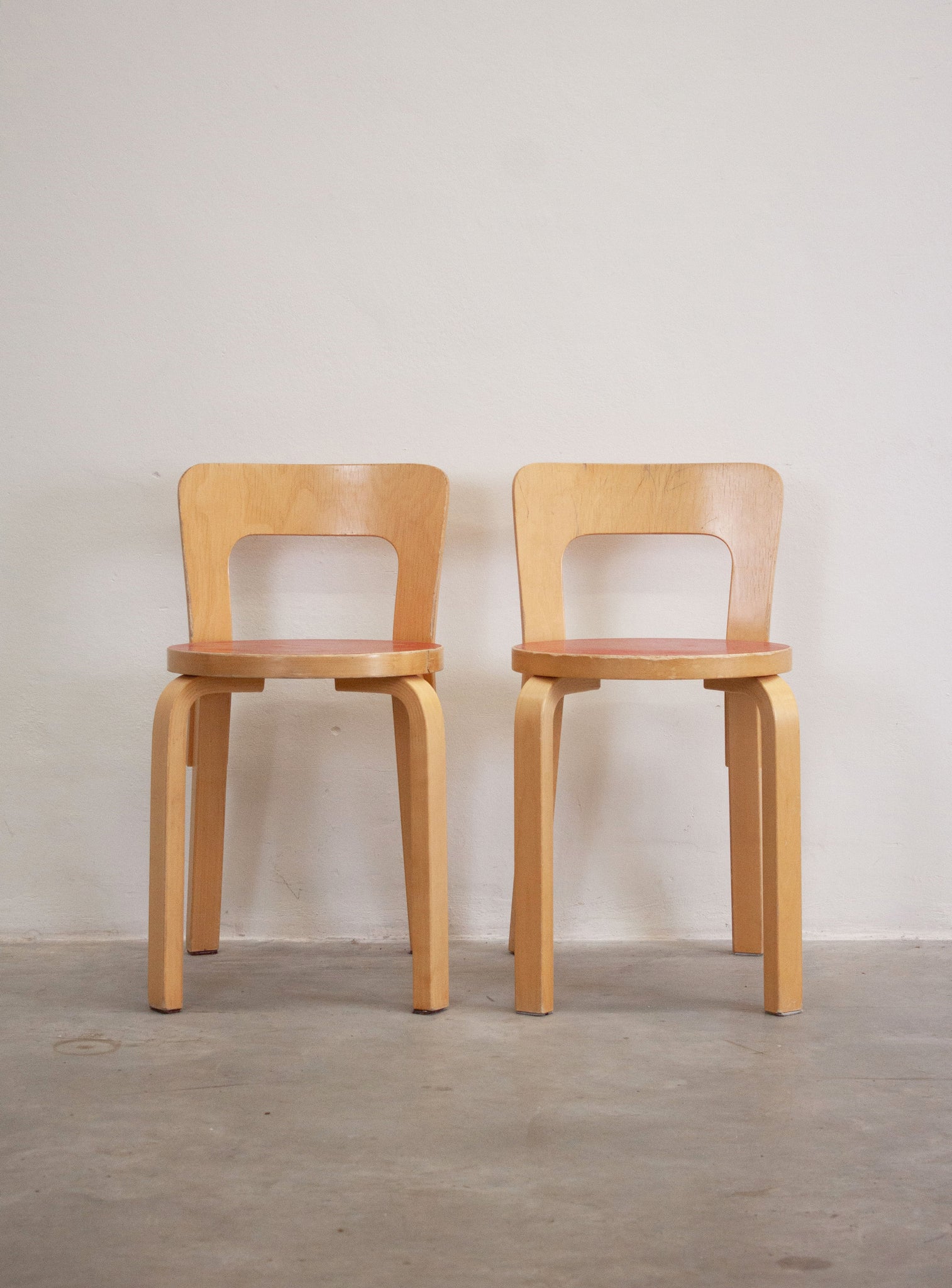 Artek Model 65 Chair by Alvar Aalto (Red)