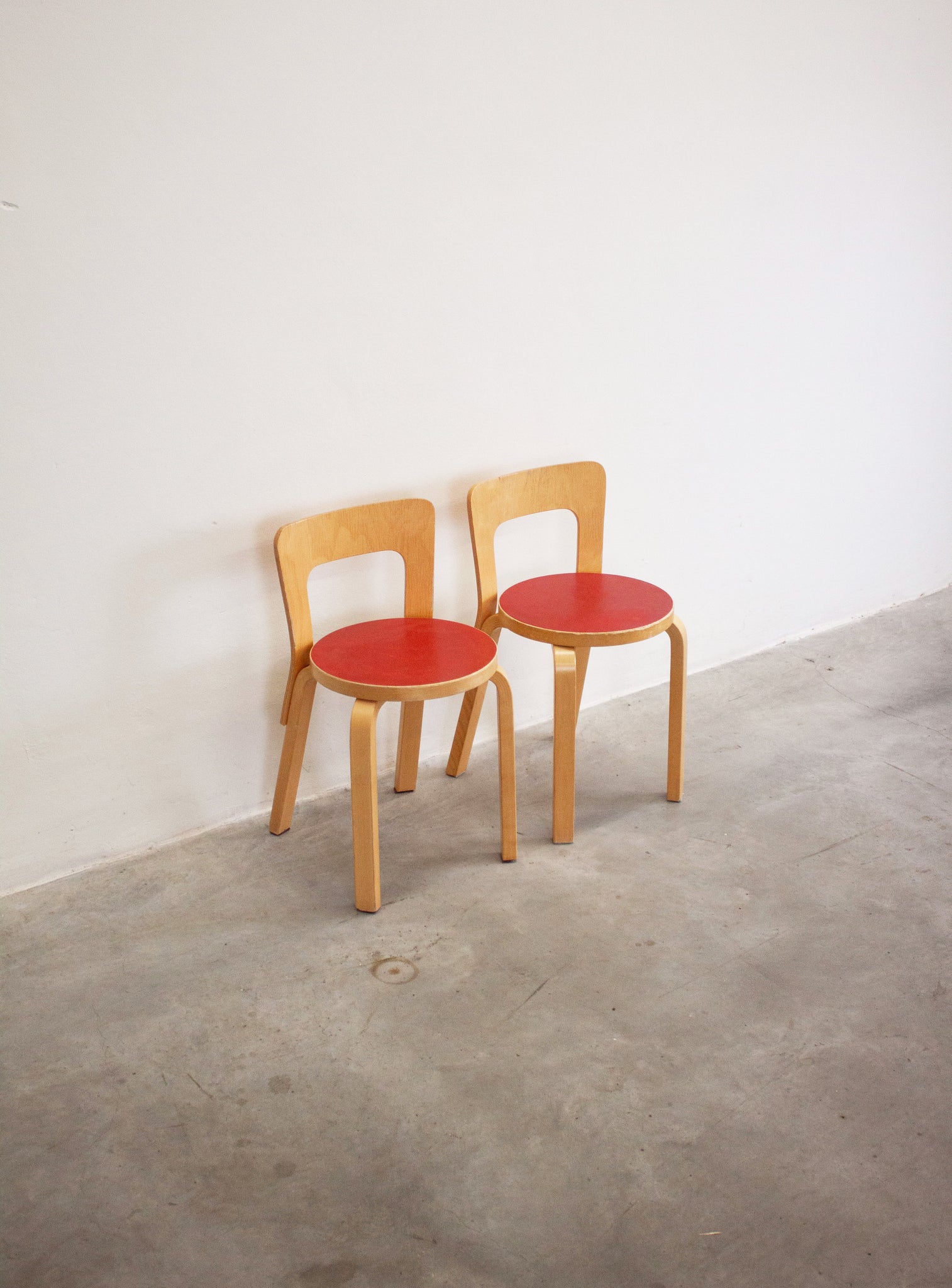 Artek Model 65 Chair by Alvar Aalto (Red)