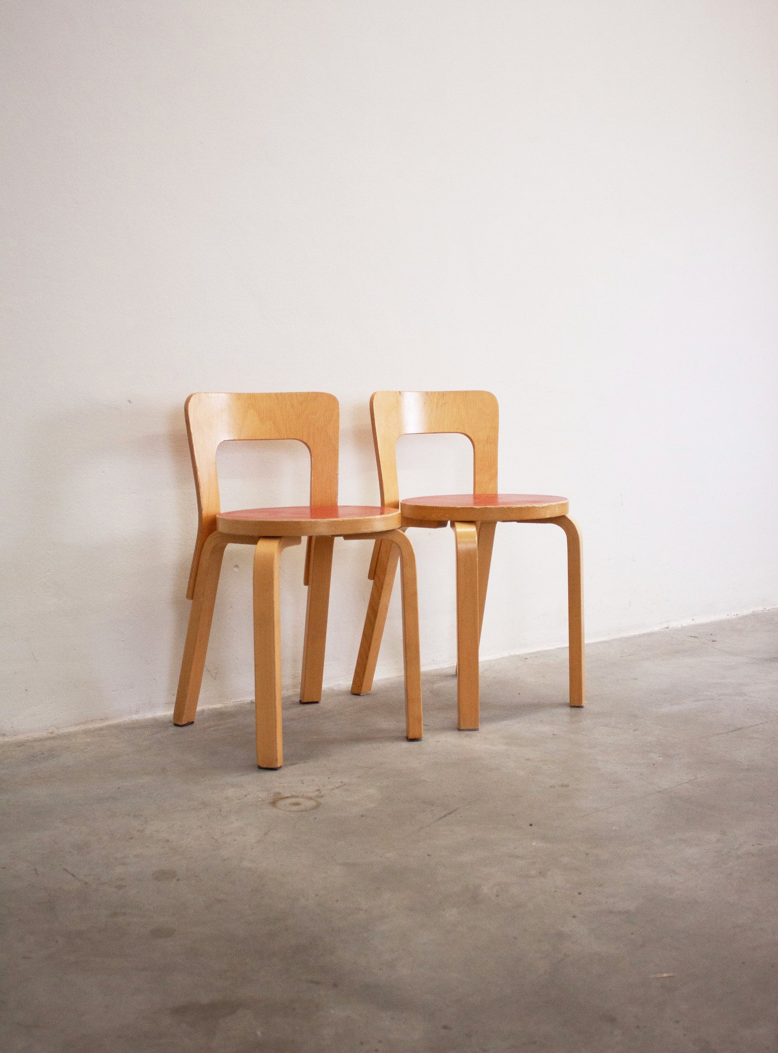 Artek Model 65 Chair by Alvar Aalto (Red)