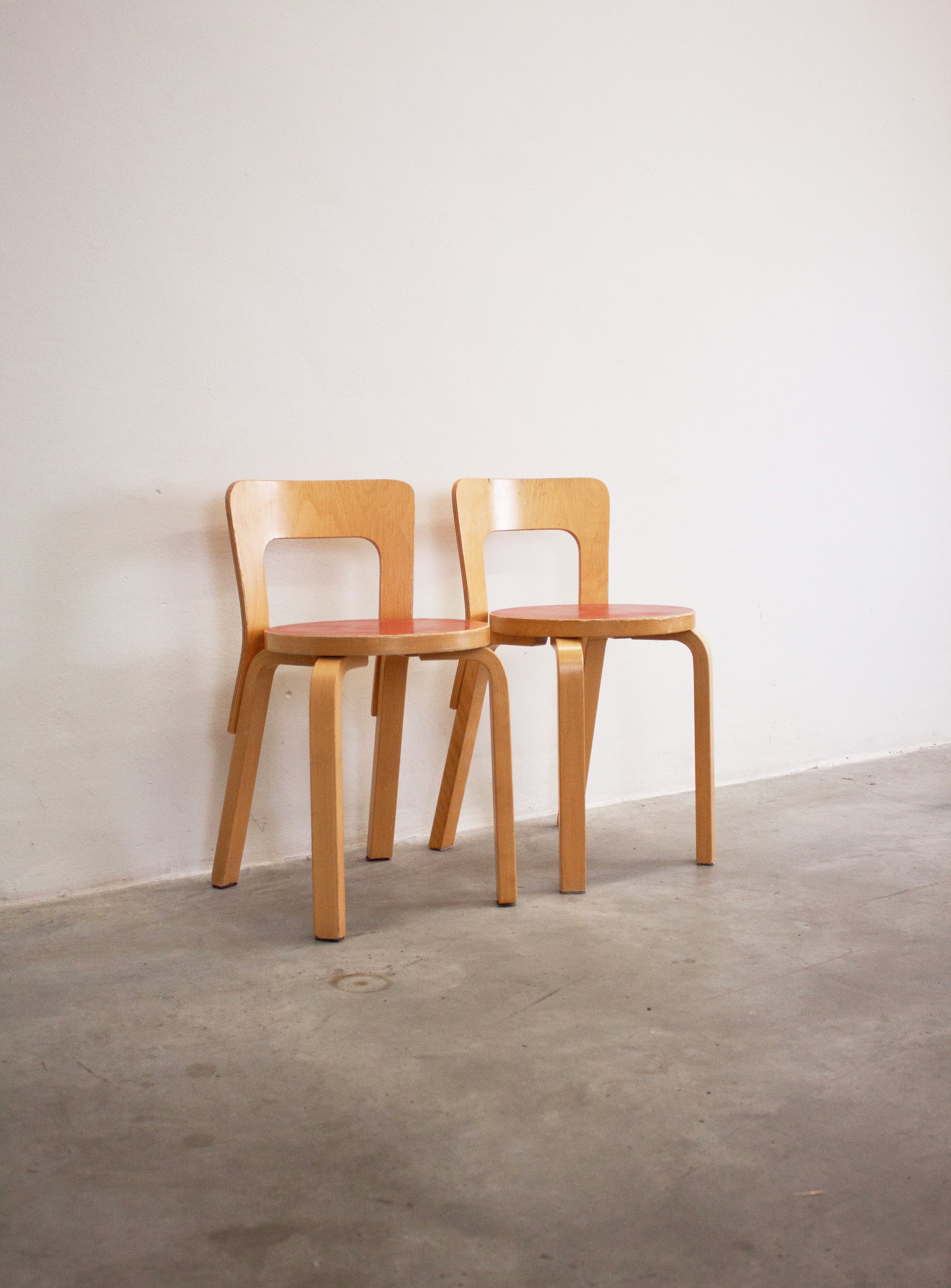 AALTO　アアルト　Artek 　チェア　65s 赤　ヴィンテージ　ビンテージ 616-4054_1.jpg