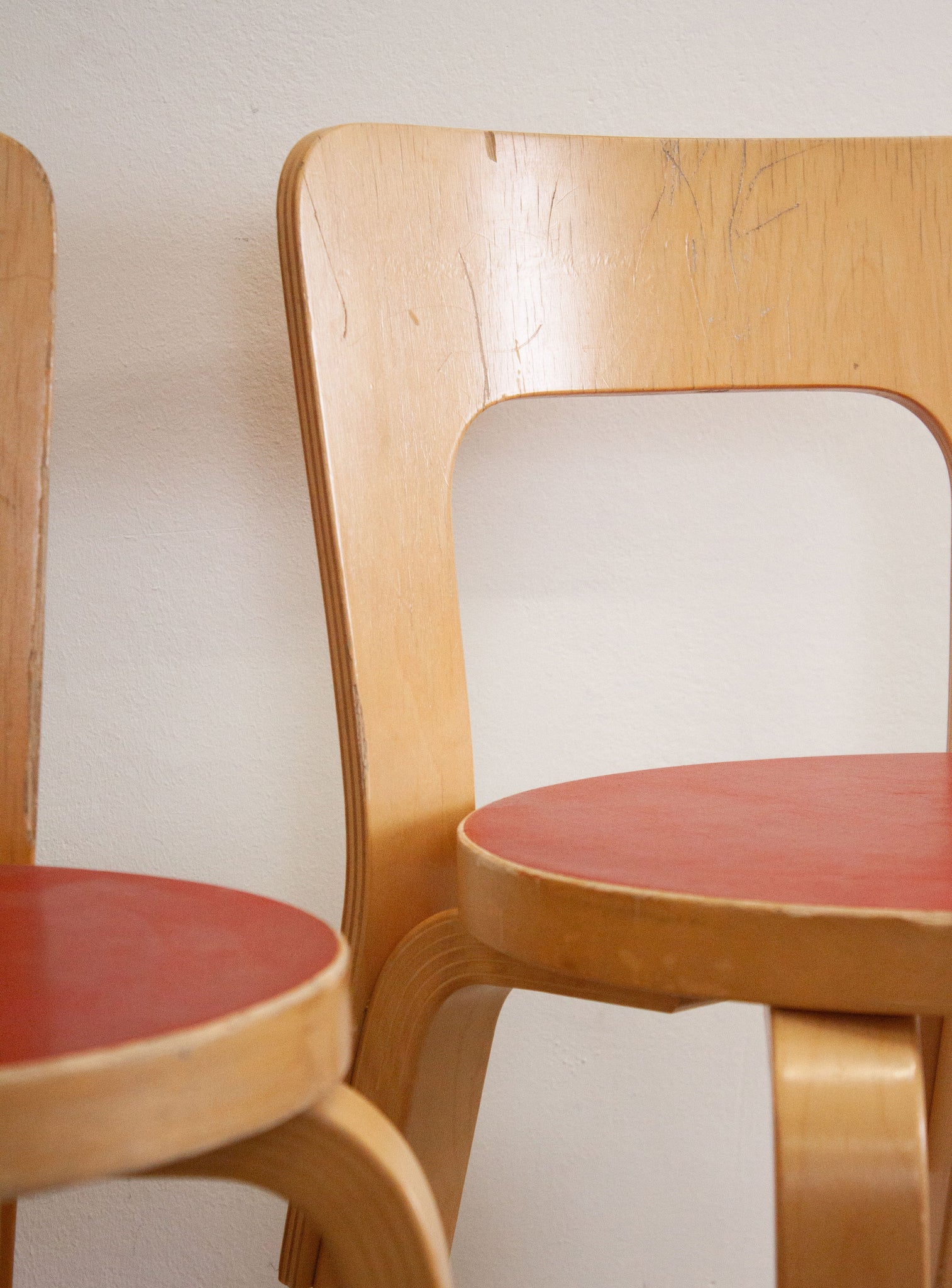 Artek Model 65 Chair by Alvar Aalto (Red)