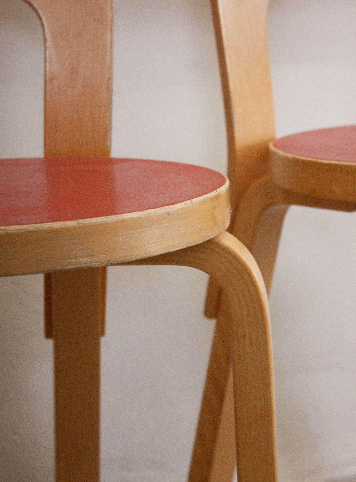 Artek Model 65 Chair by Alvar Aalto (Red)