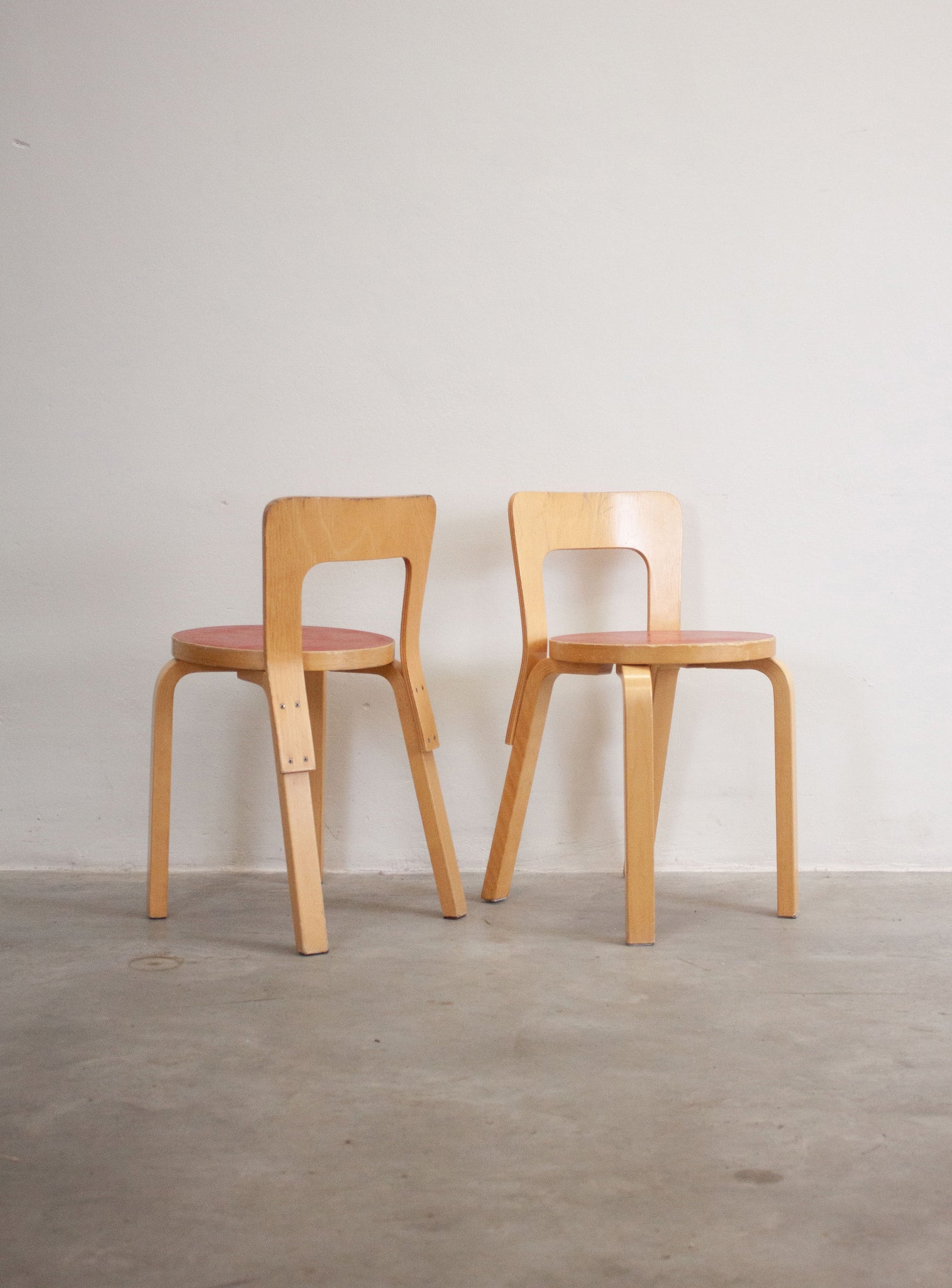 Artek Model 65 Chair by Alvar Aalto (Red)