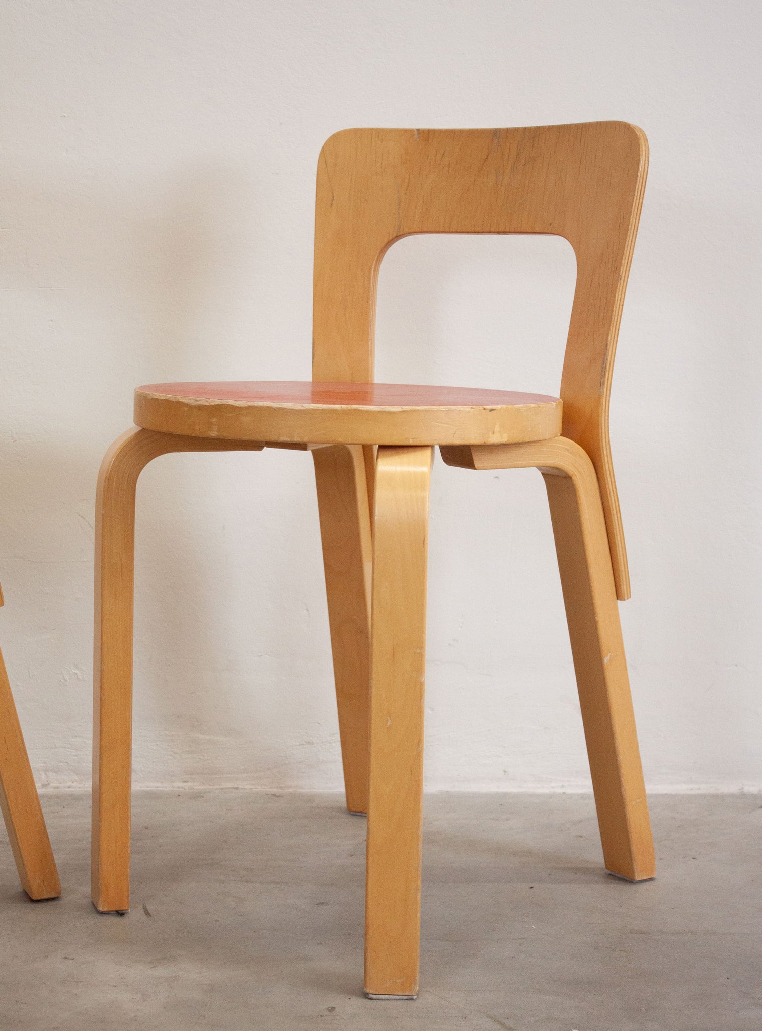 Artek Model 65 Chair by Alvar Aalto (Red)