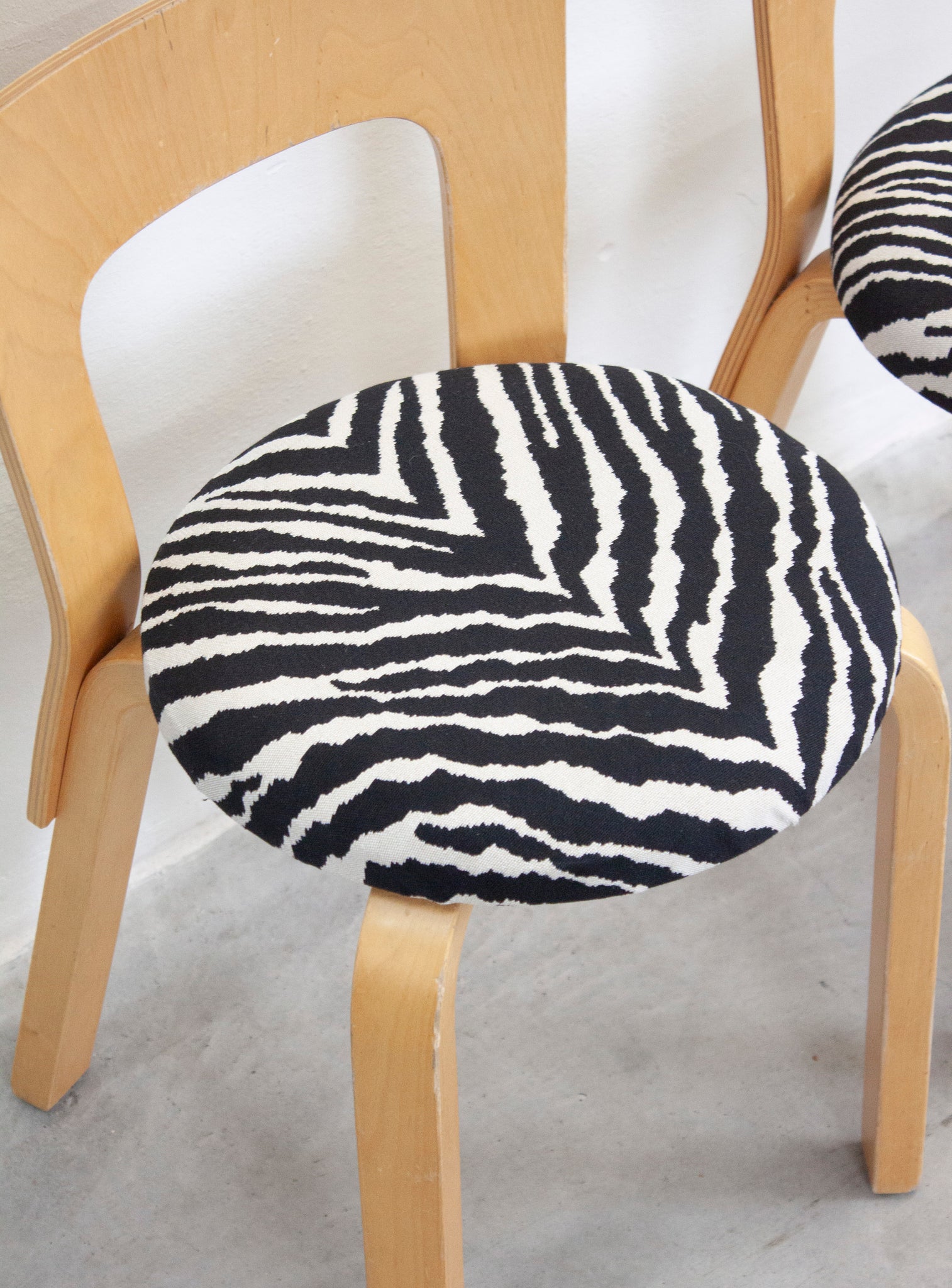 Artek Model 65 Chair by Alvar Aalto (Zebra)