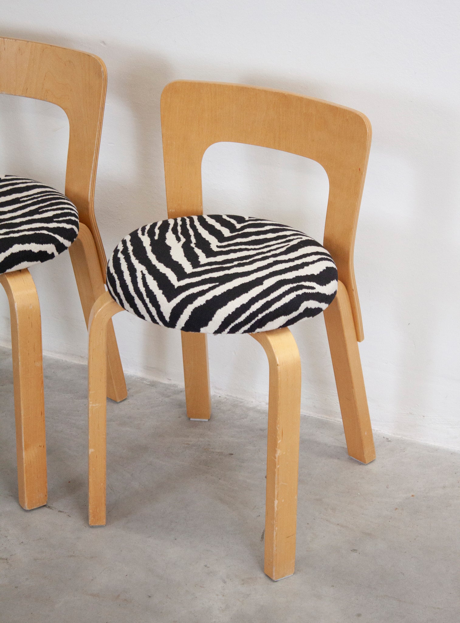 Artek Model 65 Chair by Alvar Aalto (Zebra)