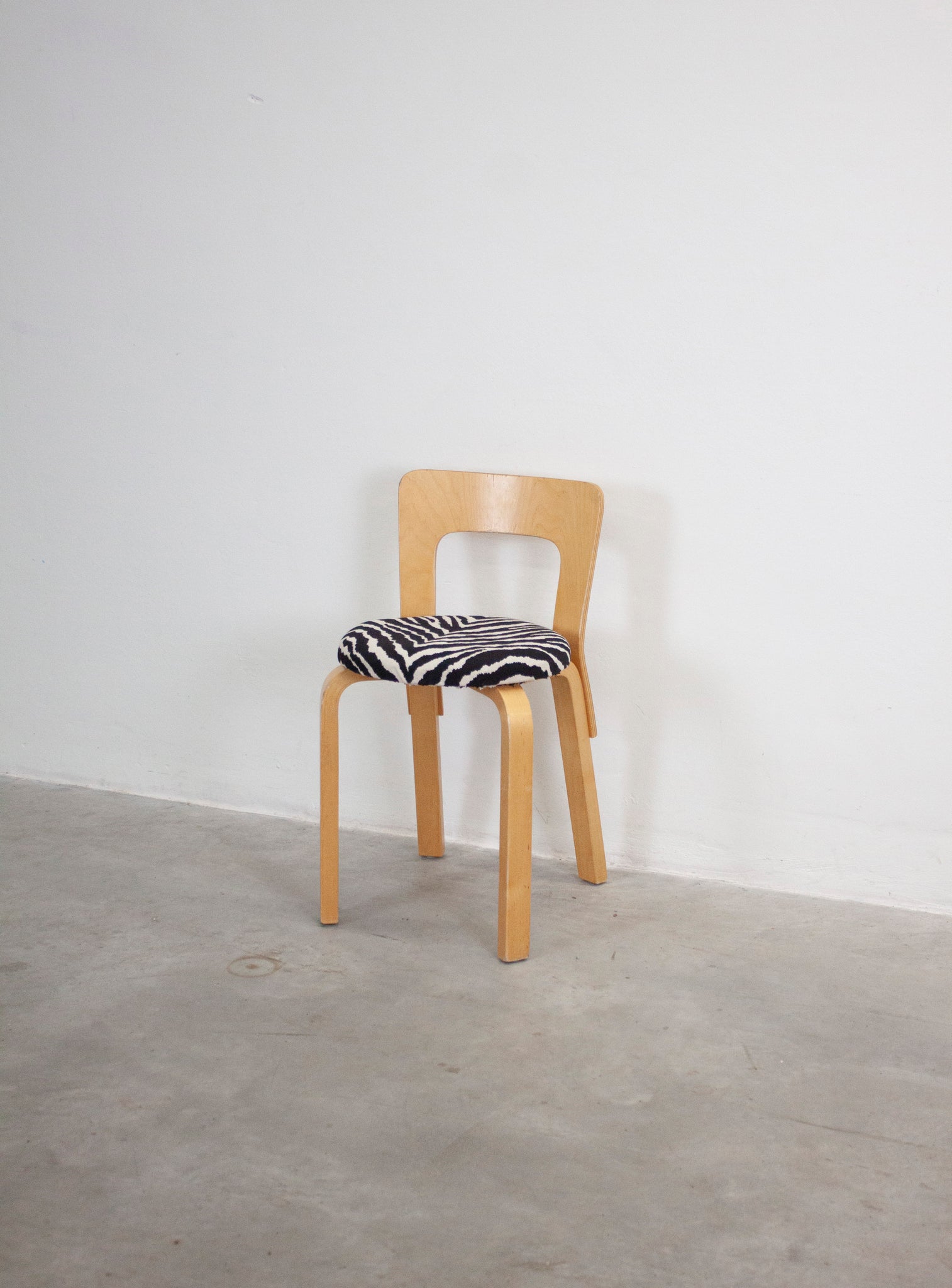 Artek Model 65 Chair by Alvar Aalto (Zebra)