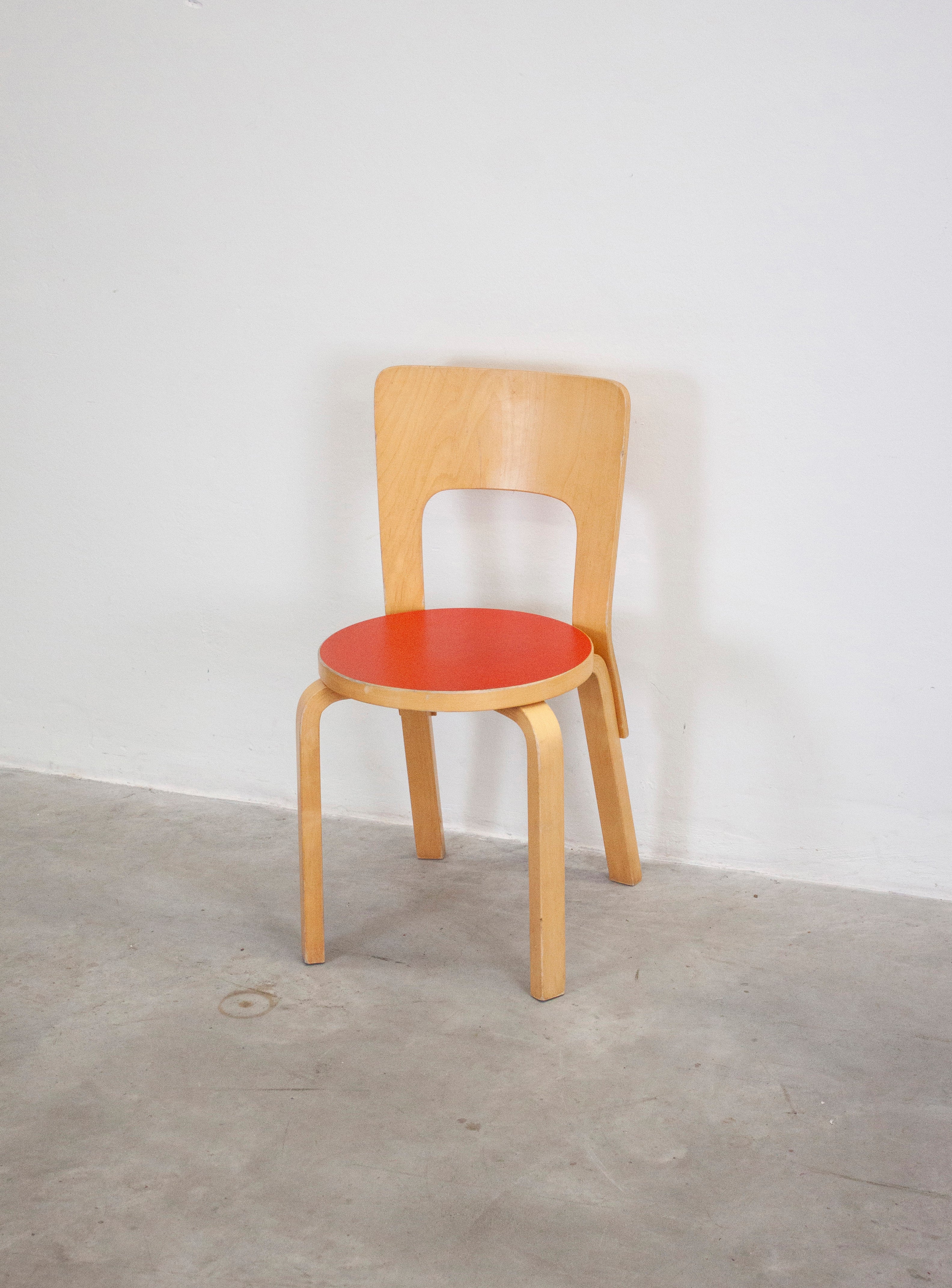 Artek Model 66 Chair by Alvar Aalto (Red) – JUKI AMSTERDAM