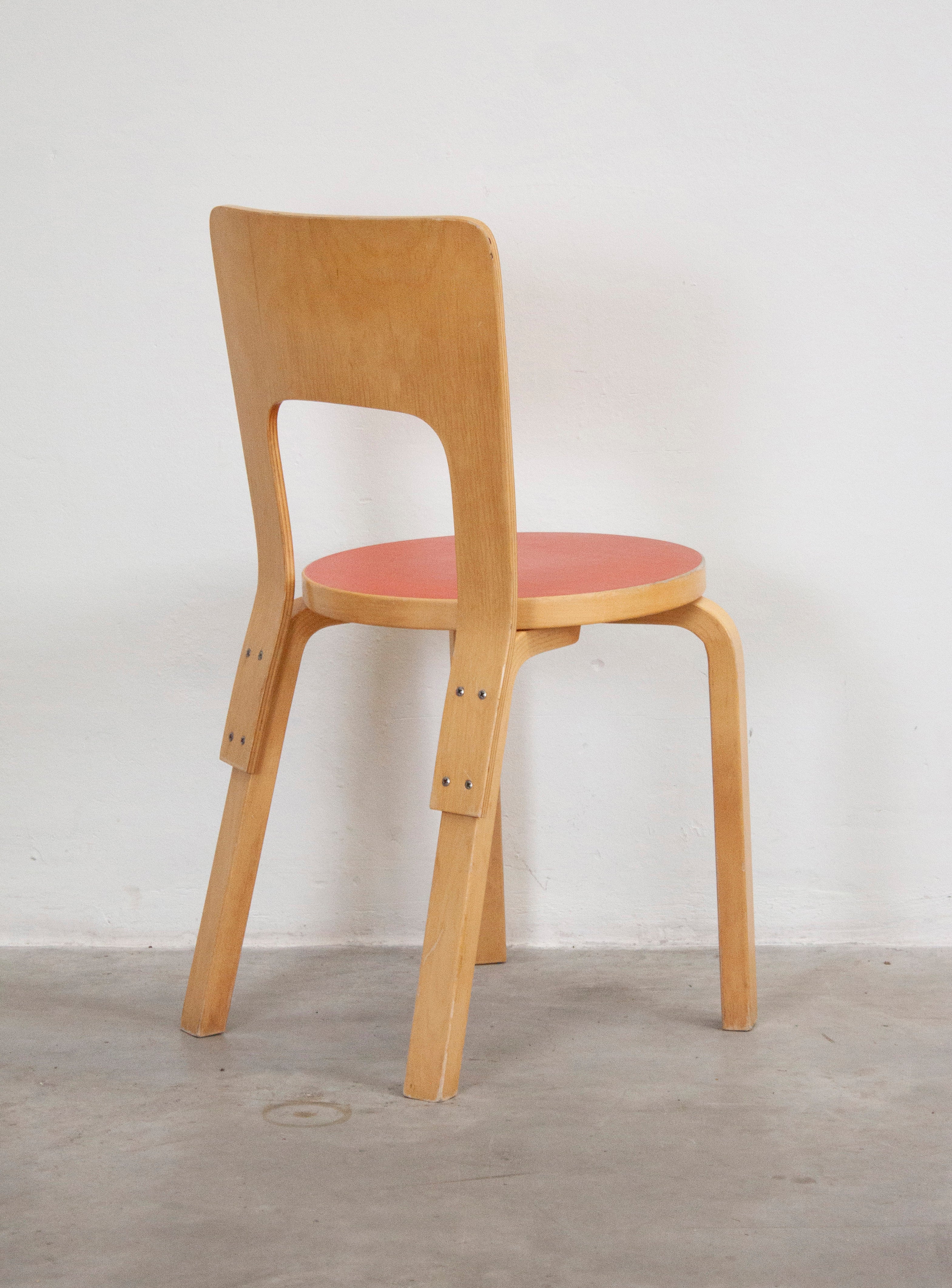 Artek Model 66 Chair by Alvar Aalto (Red) – JUKI AMSTERDAM