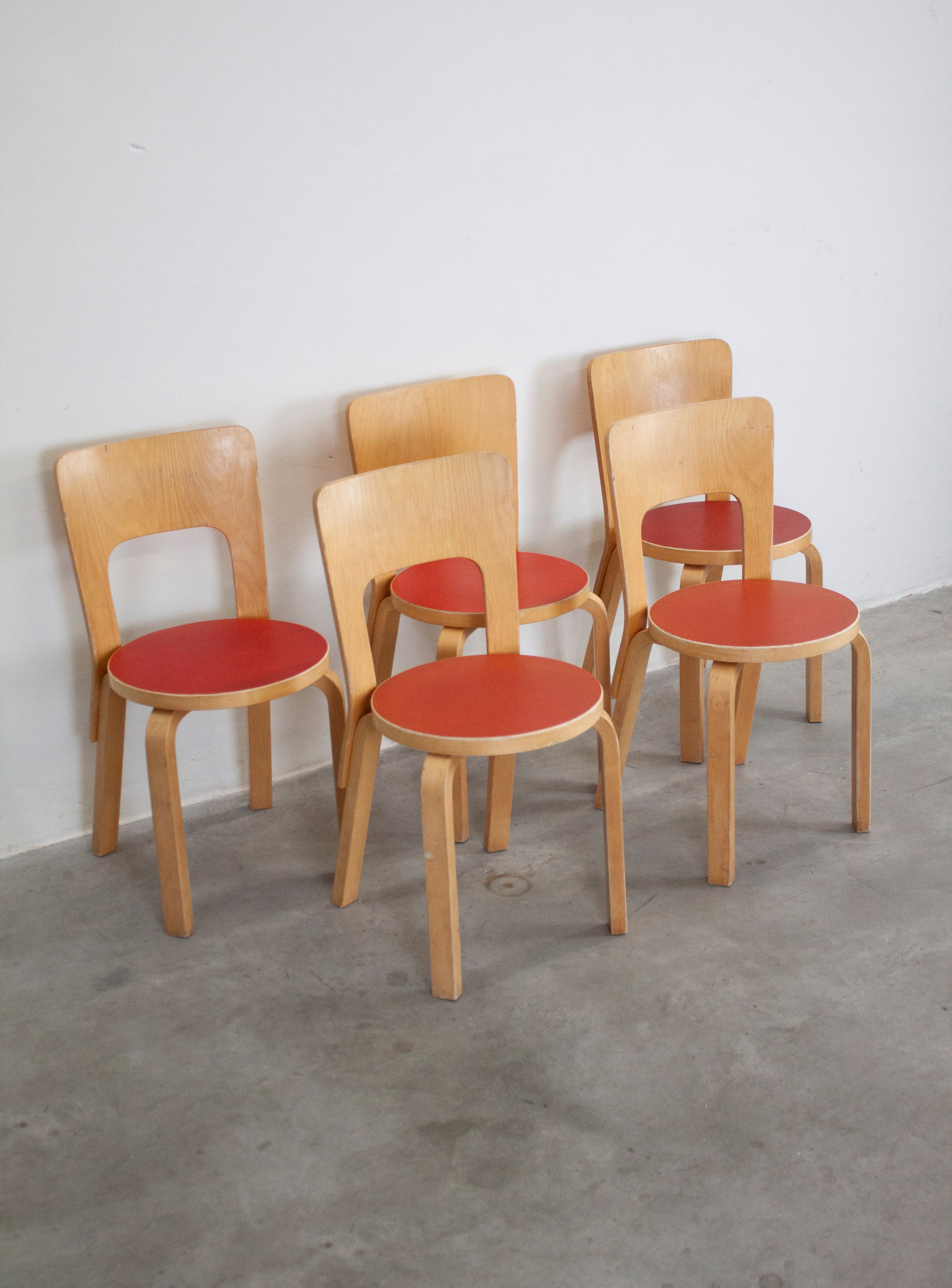 Artek Model 66 Chair by Alvar Aalto (Red) – JUKI AMSTERDAM