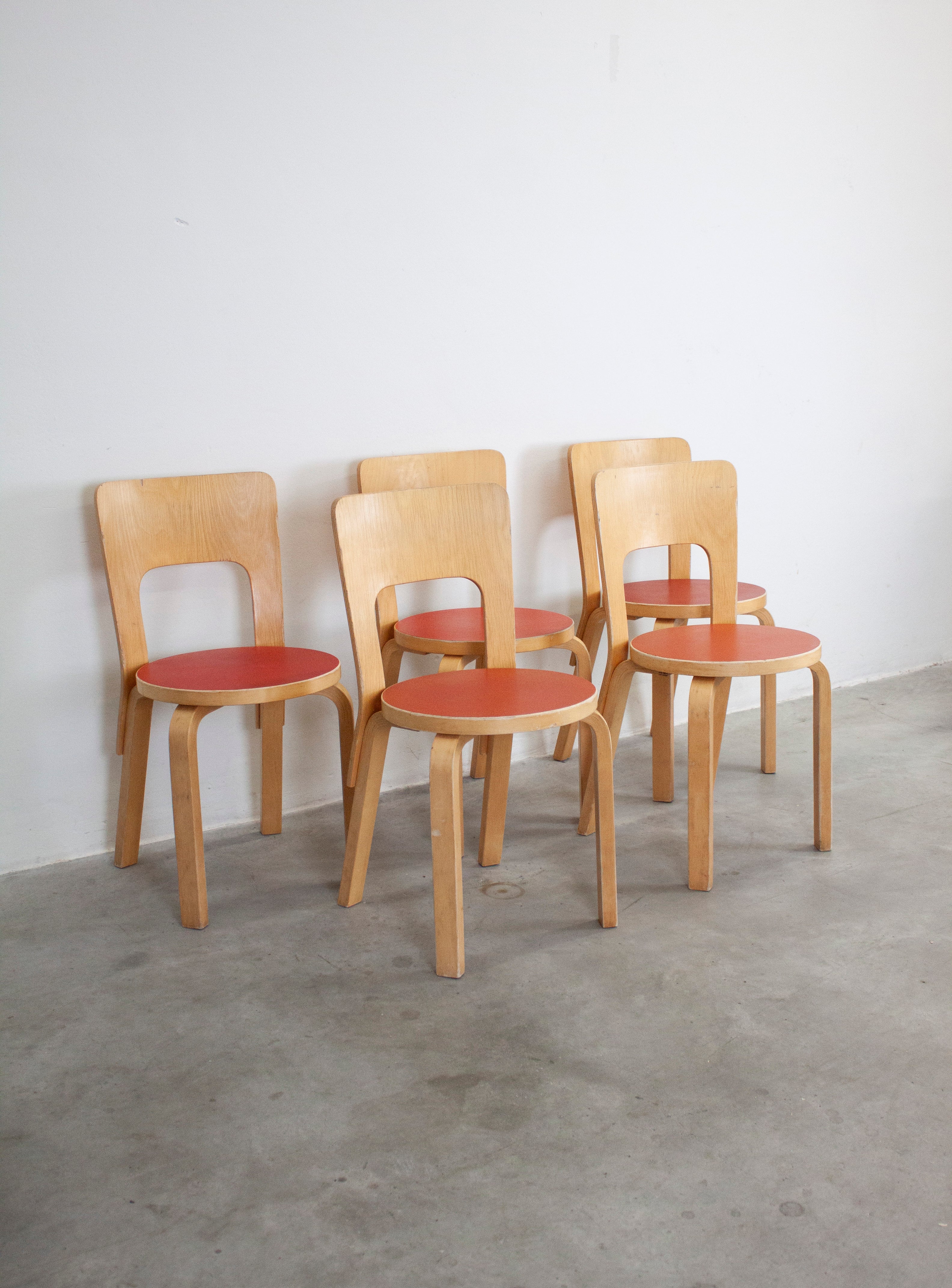Artek Model 66 Chair by Alvar Aalto (Red) – JUKI AMSTERDAM