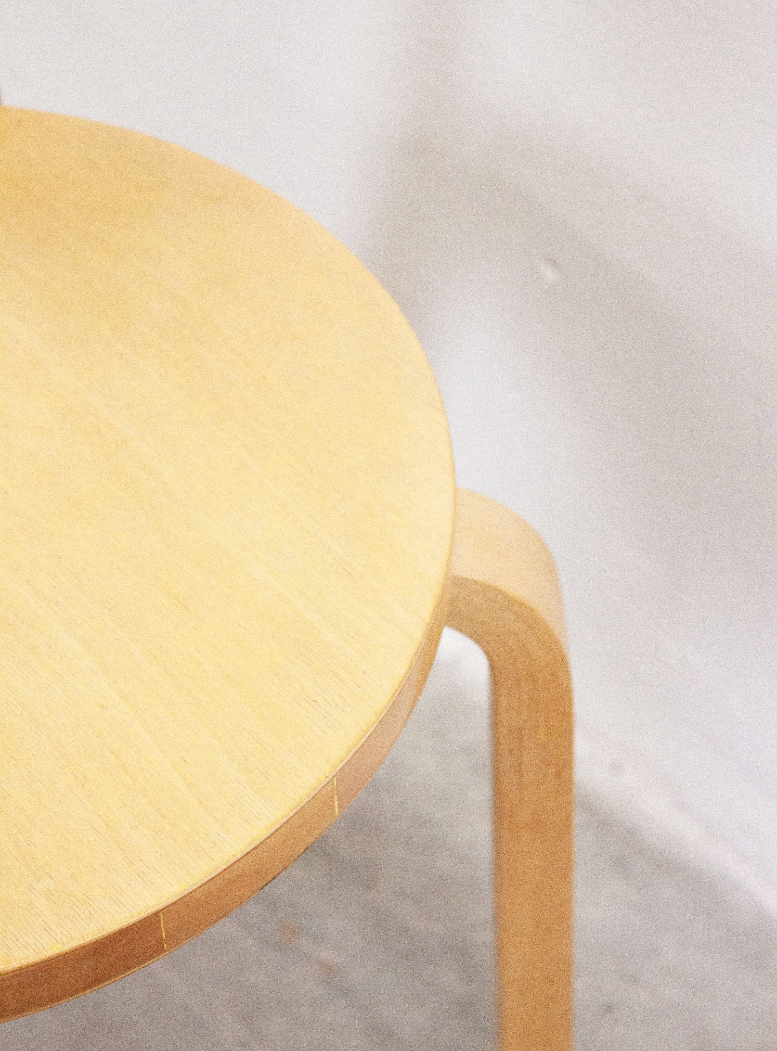 Artek Model 68 Chair by Alvar Aalto (Birch) – JUKI AMSTERDAM