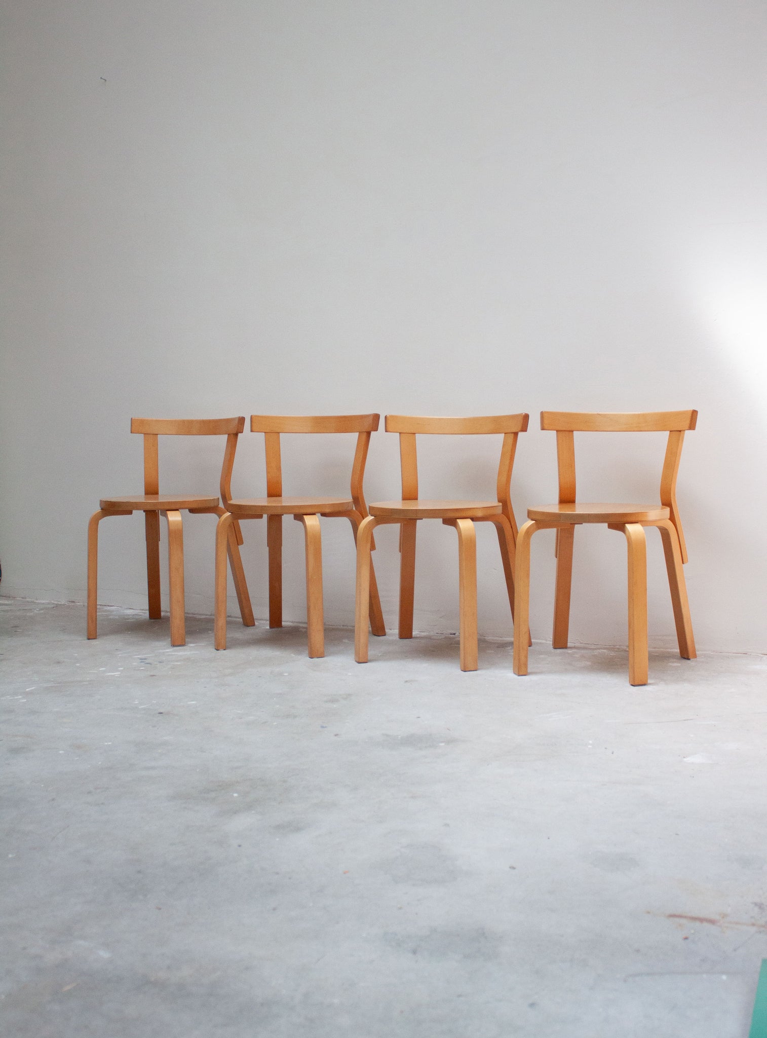 Artek Model 68 Chairs by Alvar Aalto (Birch)