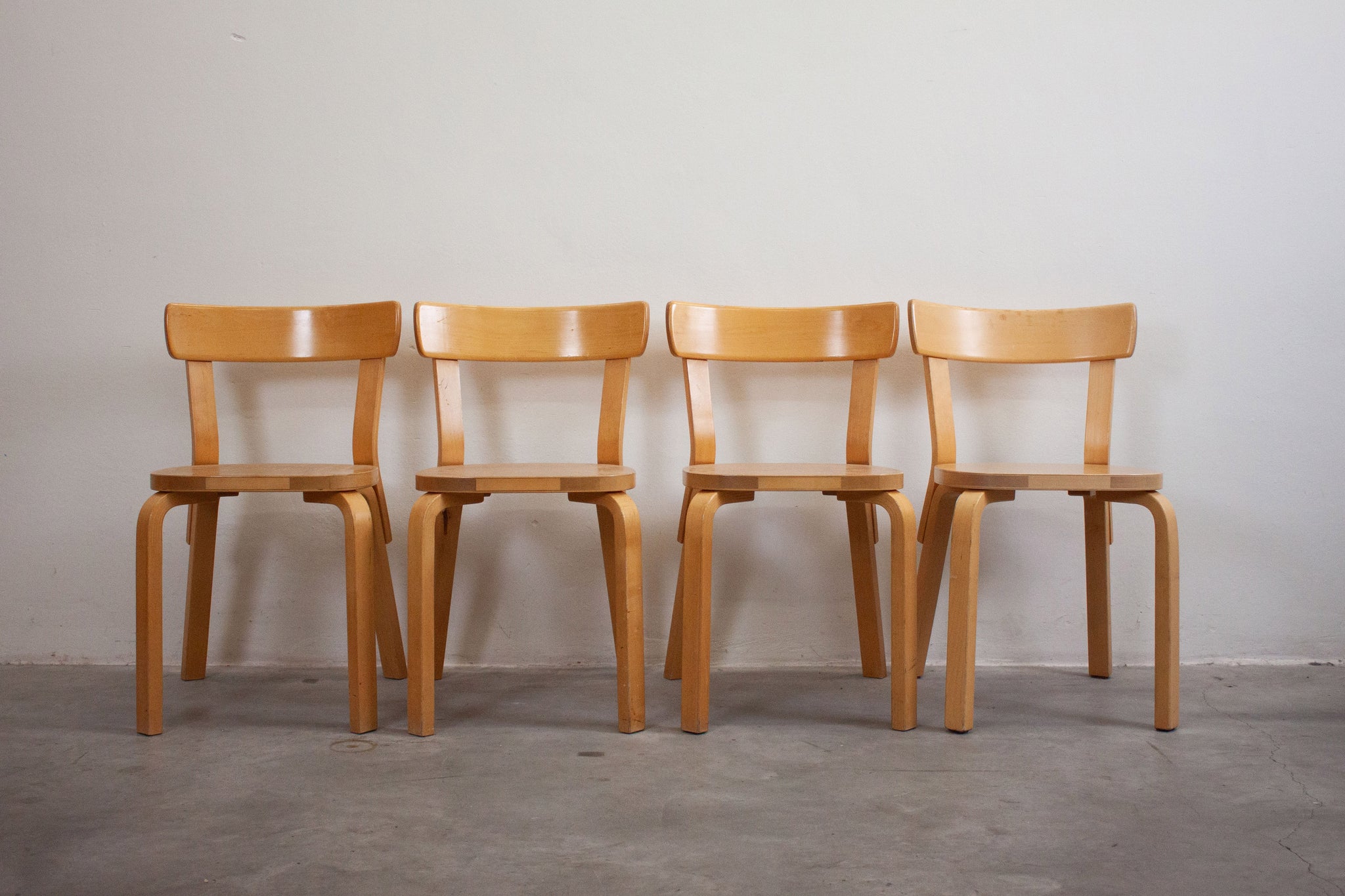 Artek Model 69 Chairs by Alvar Aalto (Birch)