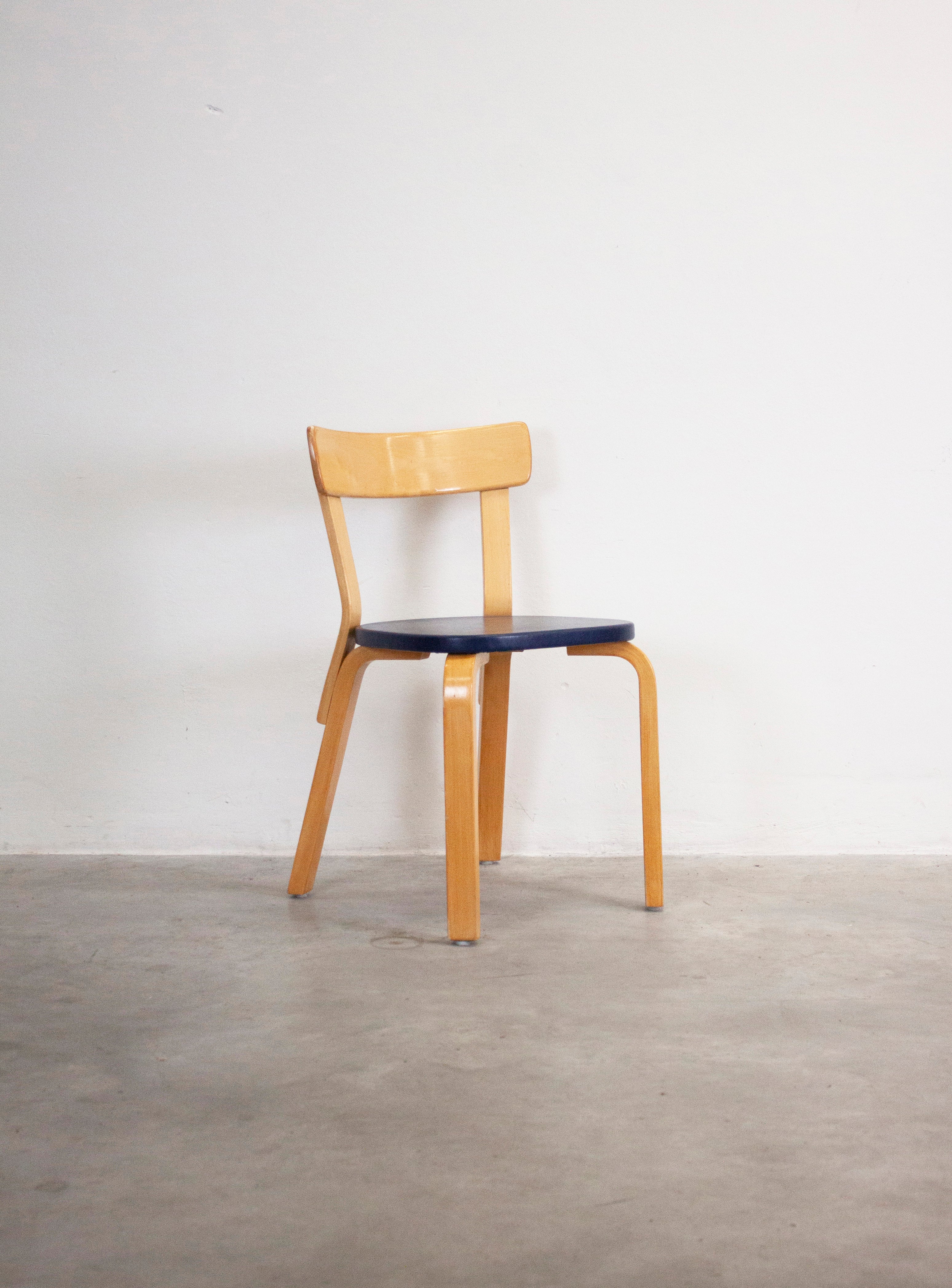 Artek Model 69 Chairs by Alvar Aalto (Blue) – JUKI AMSTERDAM