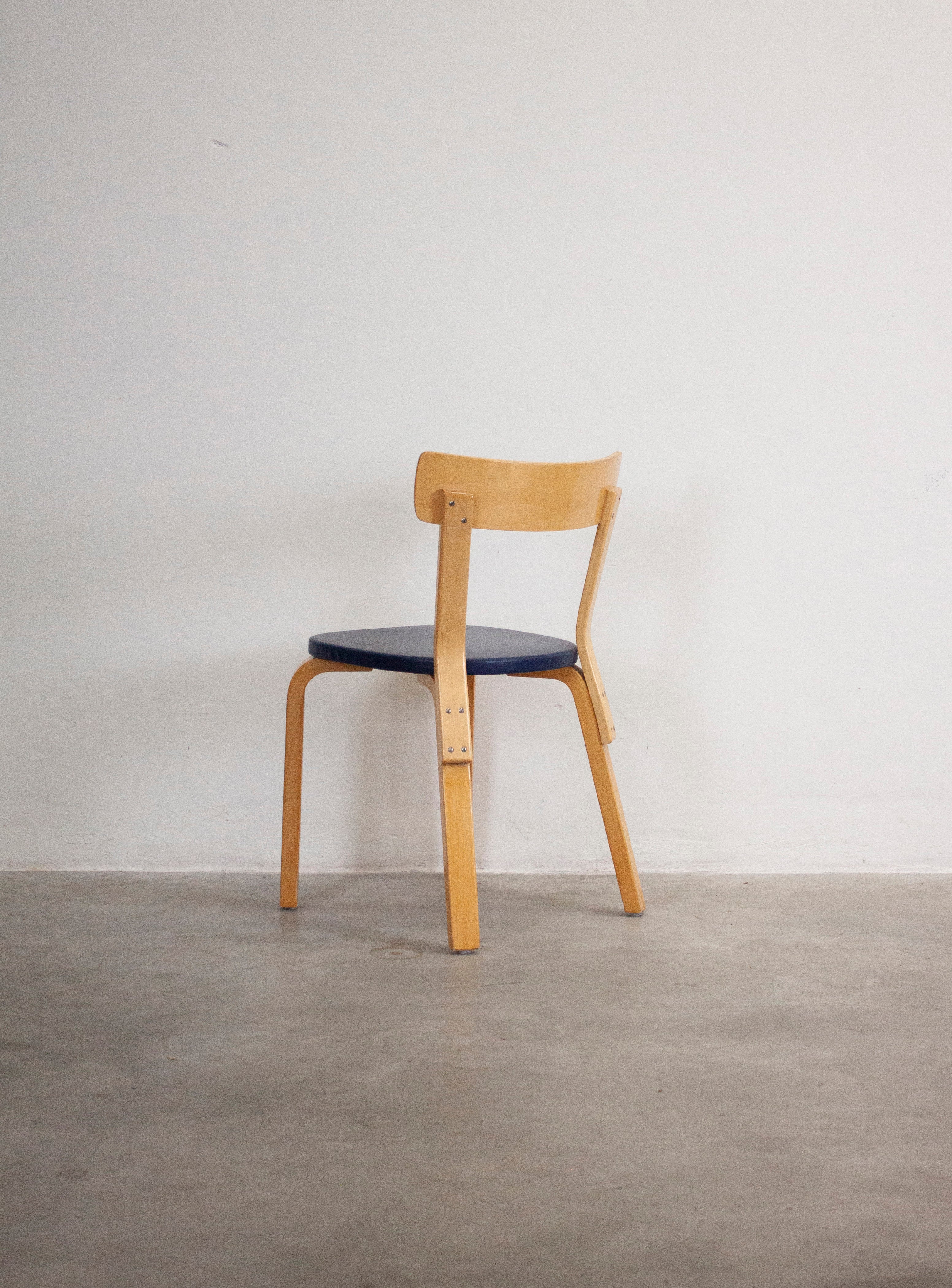 Artek Model 69 Chairs by Alvar Aalto (Blue) – JUKI AMSTERDAM